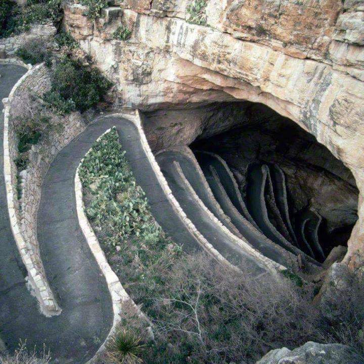 The Road to Hell in the Carlsbad Caverns National Park, New Mexico