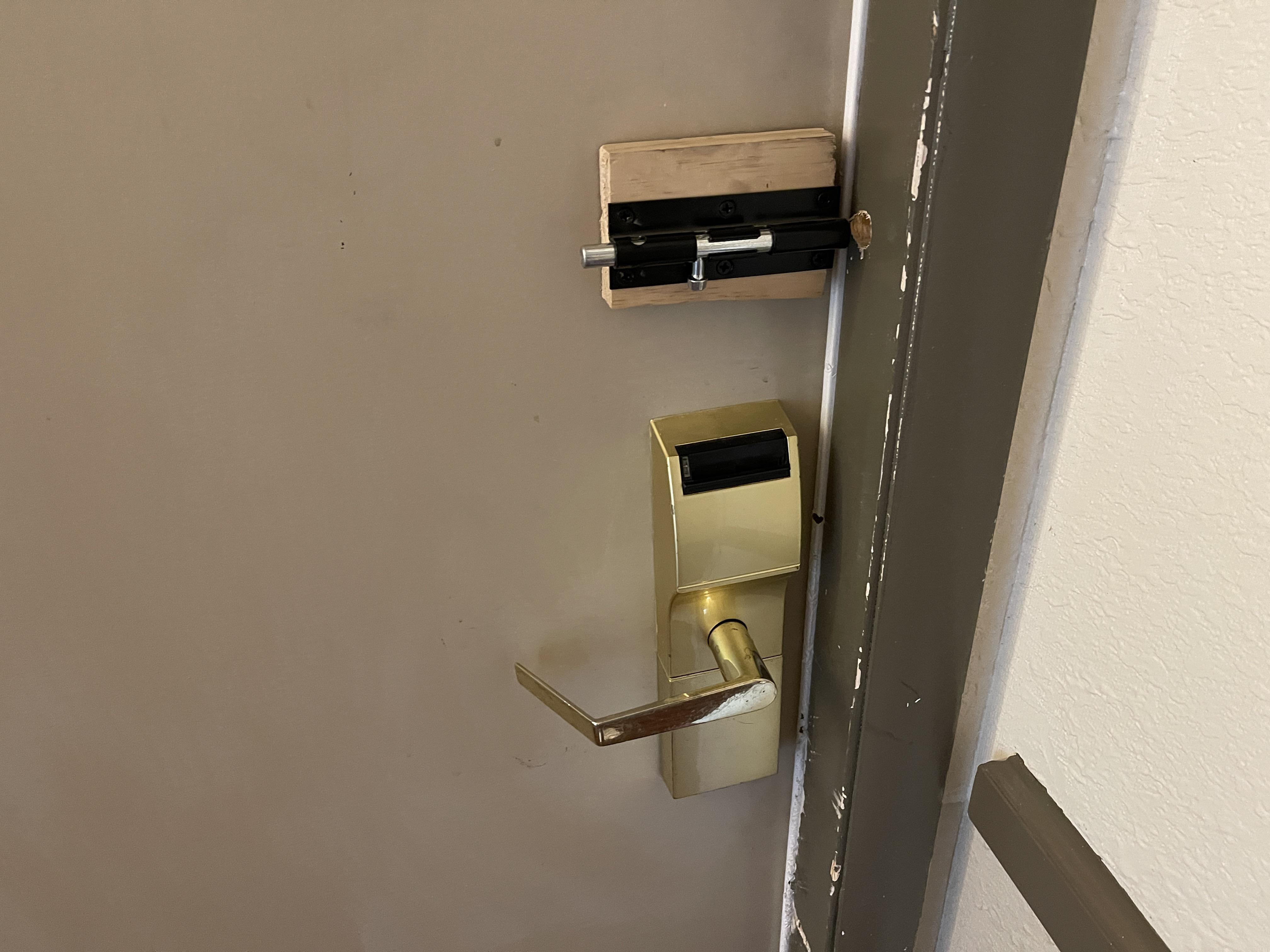 Extra lock in my hotel? (SLC Utah) only room that has it. It’s a guest