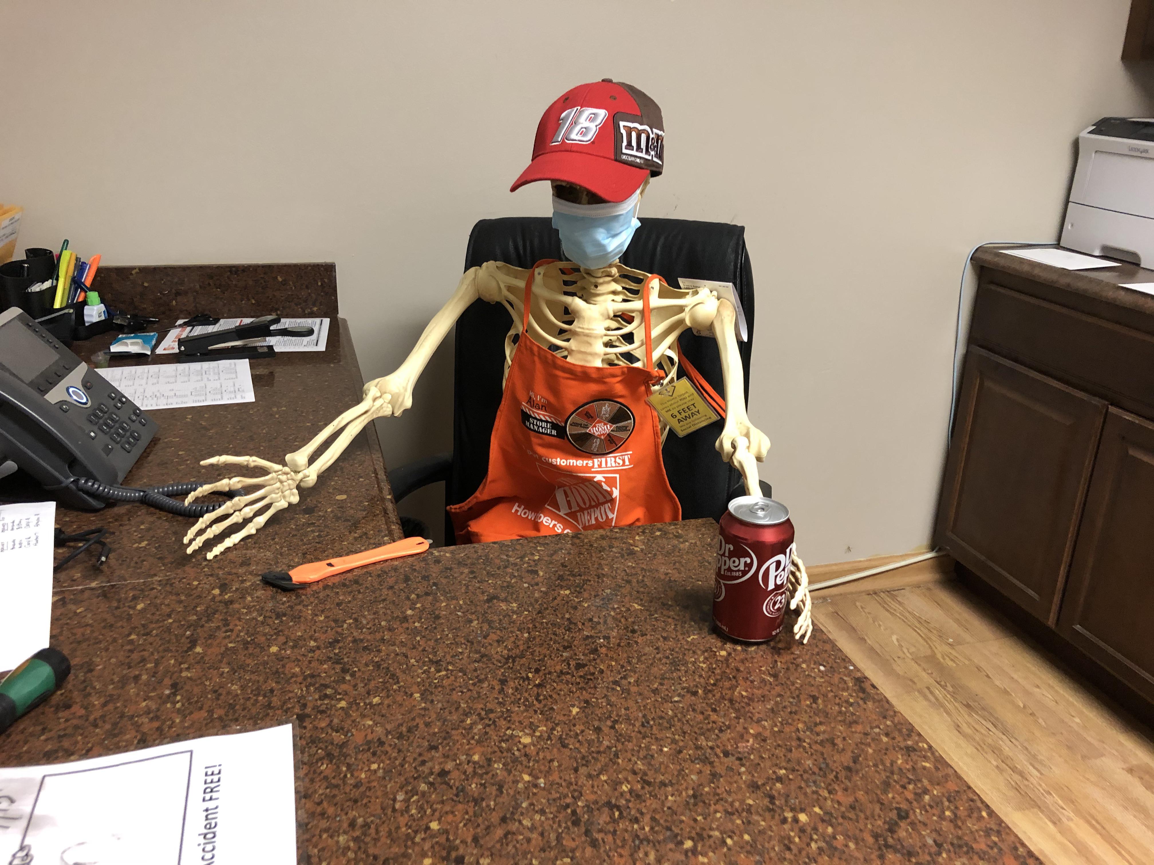Everybody, meet our Store Manager, Mr. Bones r/HomeDepot
