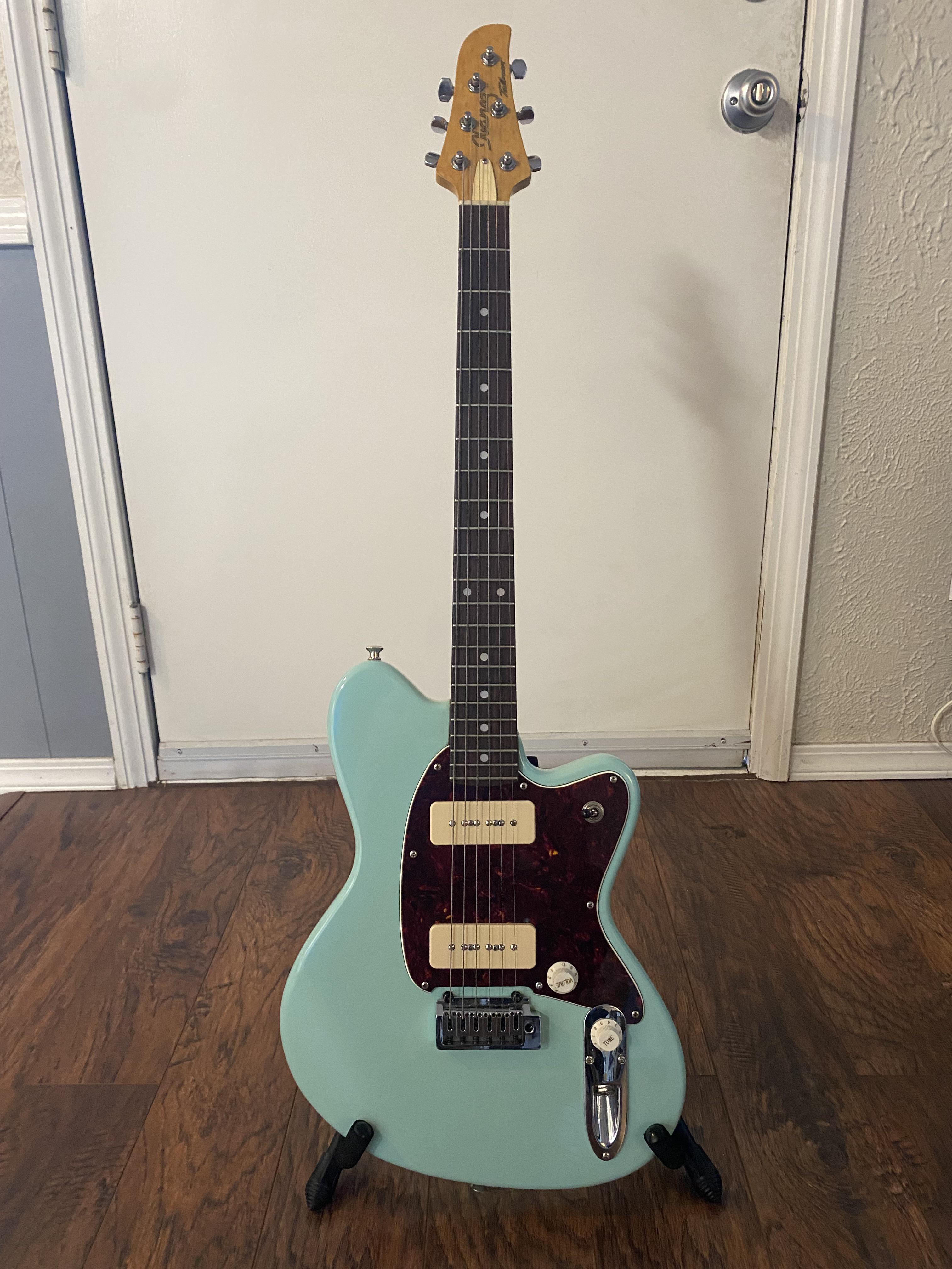 My 1990’s Ibanez Talman equipped with custom tortoise pickguard and