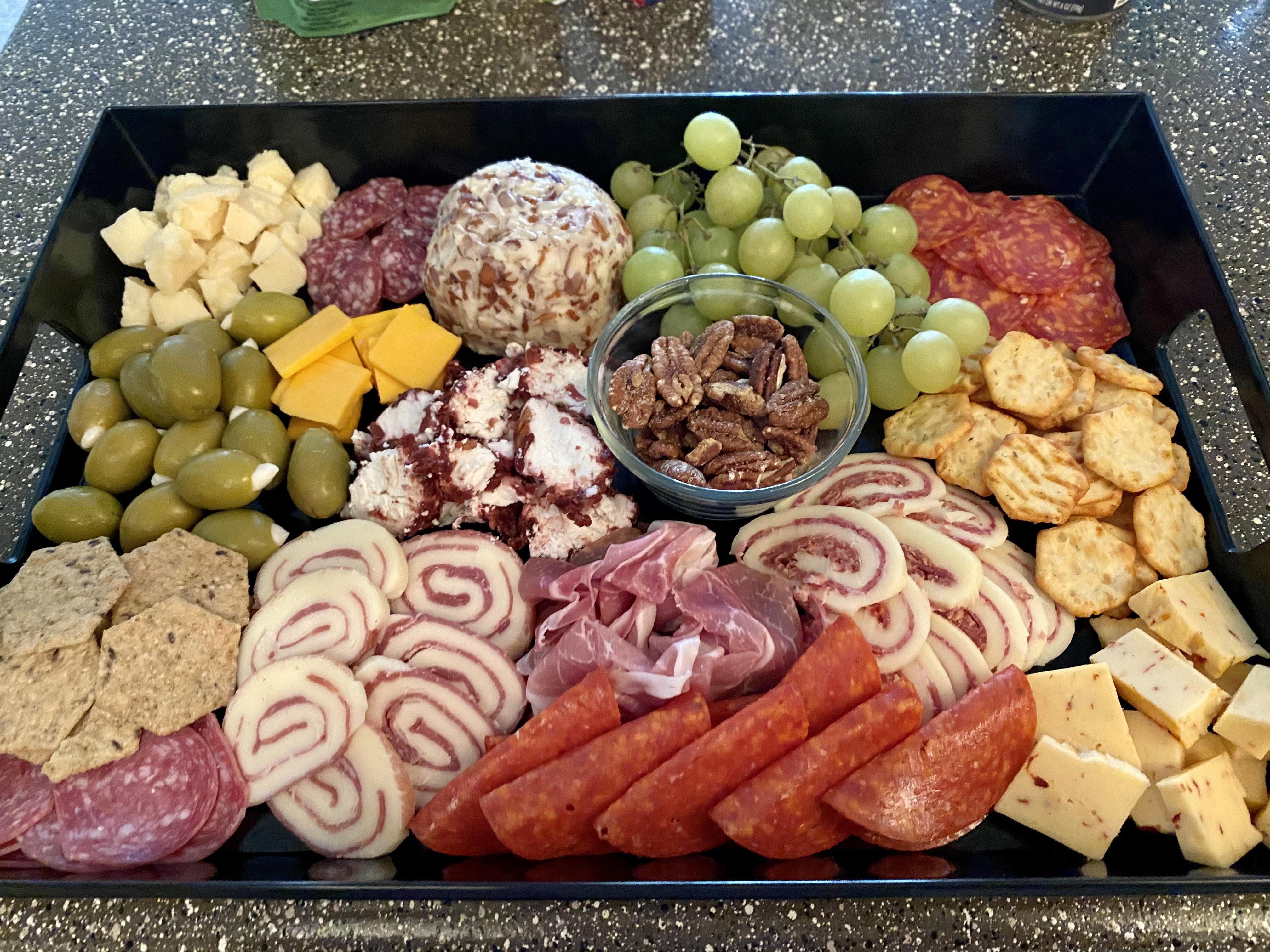 Charcuterie board I made for a get together before the pandemic hit. Everyone loved it! r