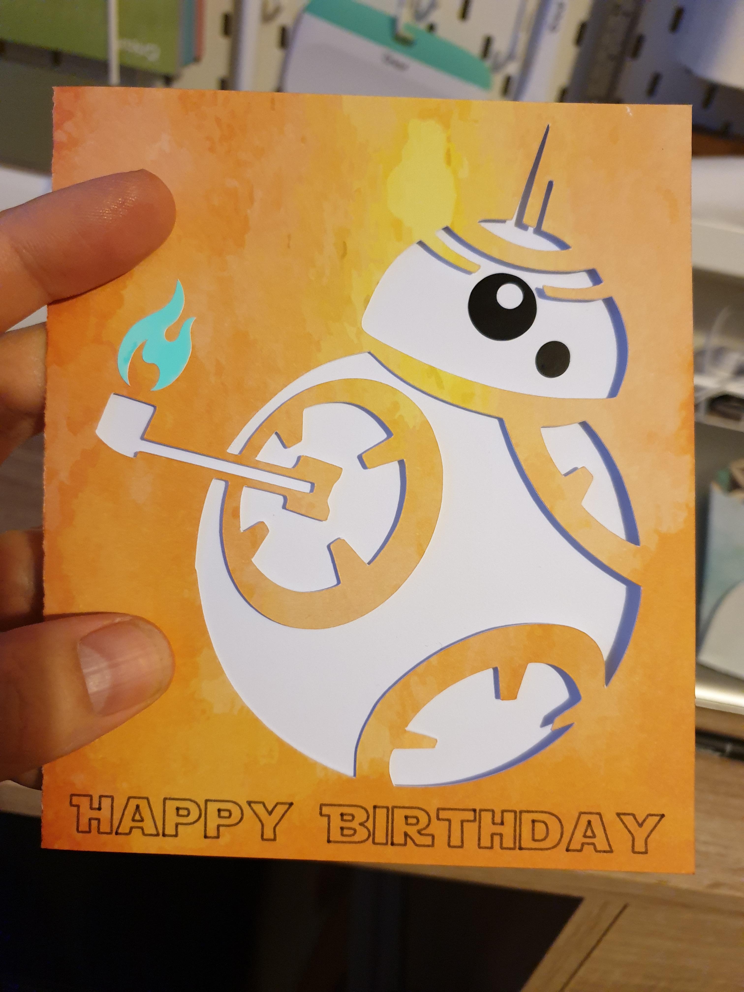 Only seems fitting...a Star Wars card on Star Wars Day! cricut