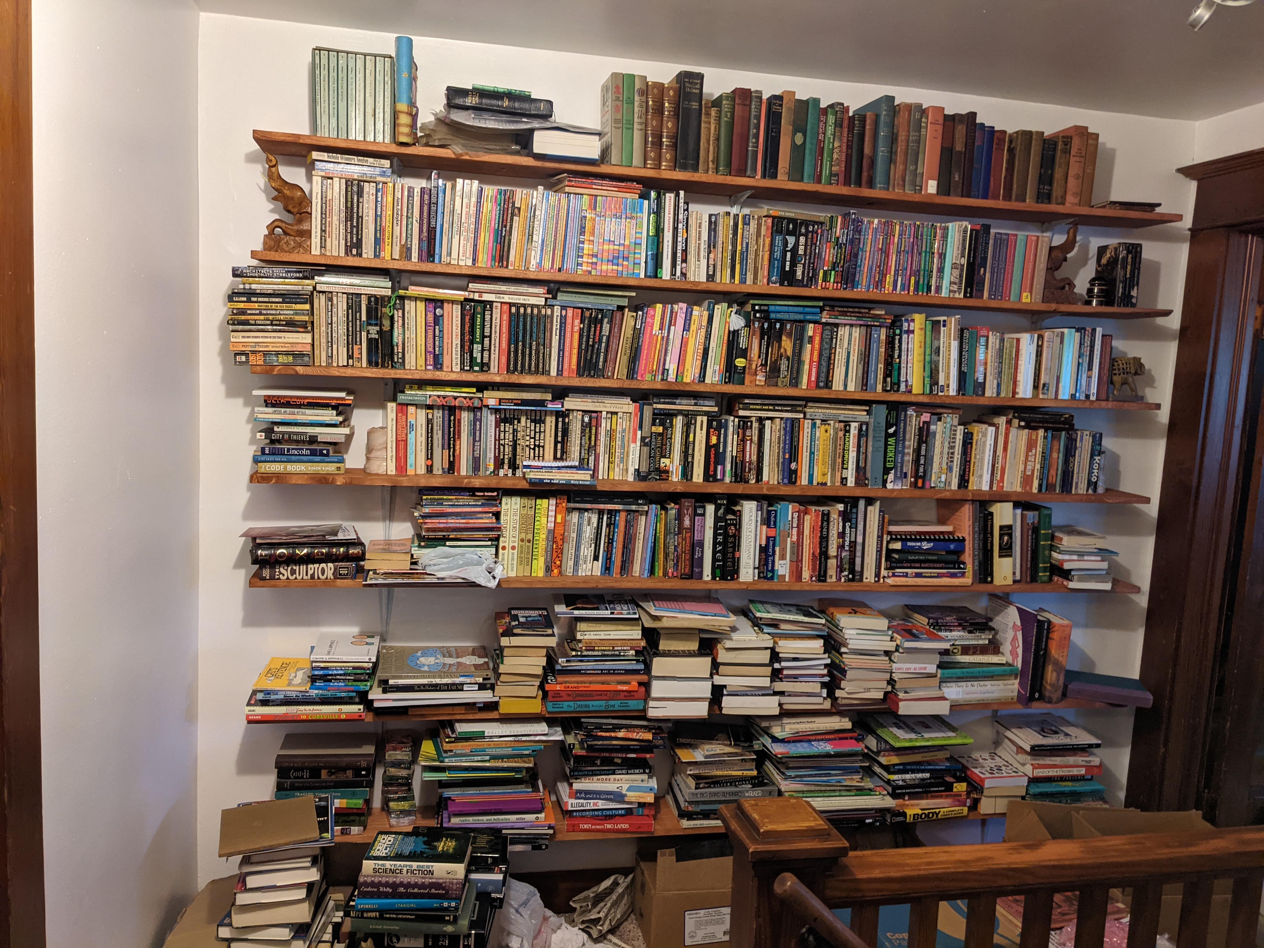 I installed some shelves over the weekend. These shelves were intended