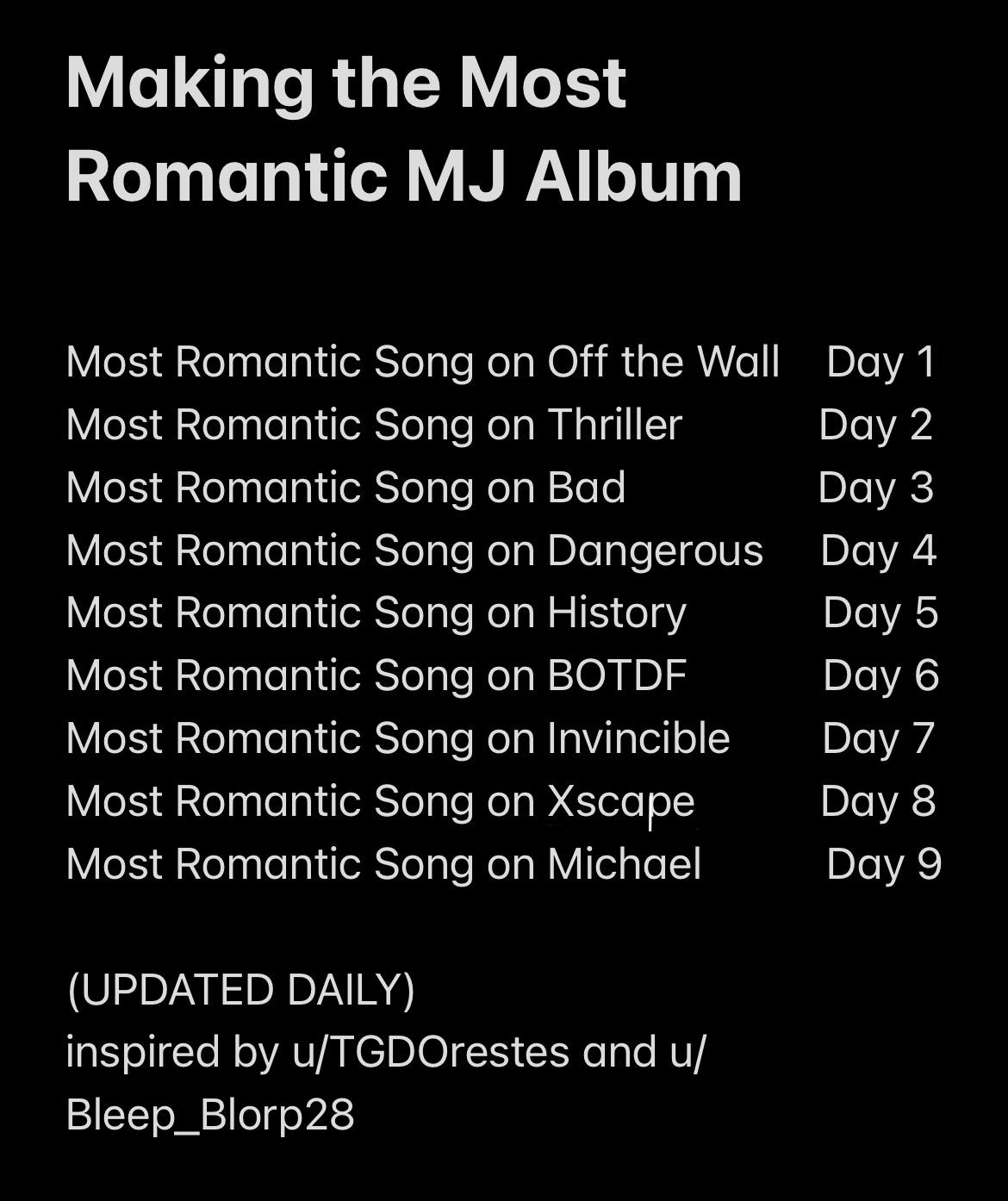 Making the Most Romantic MJ Album Day 1 Comment what you think is the