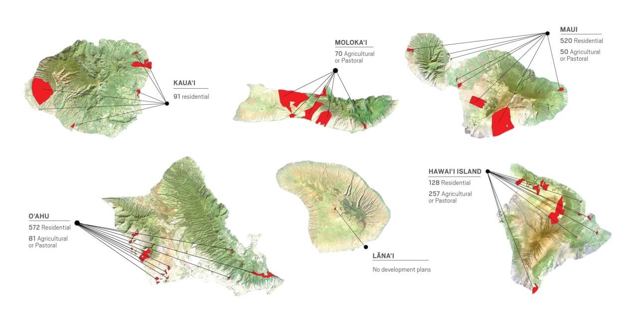 Native Hawaiian Lands r/MapPorn