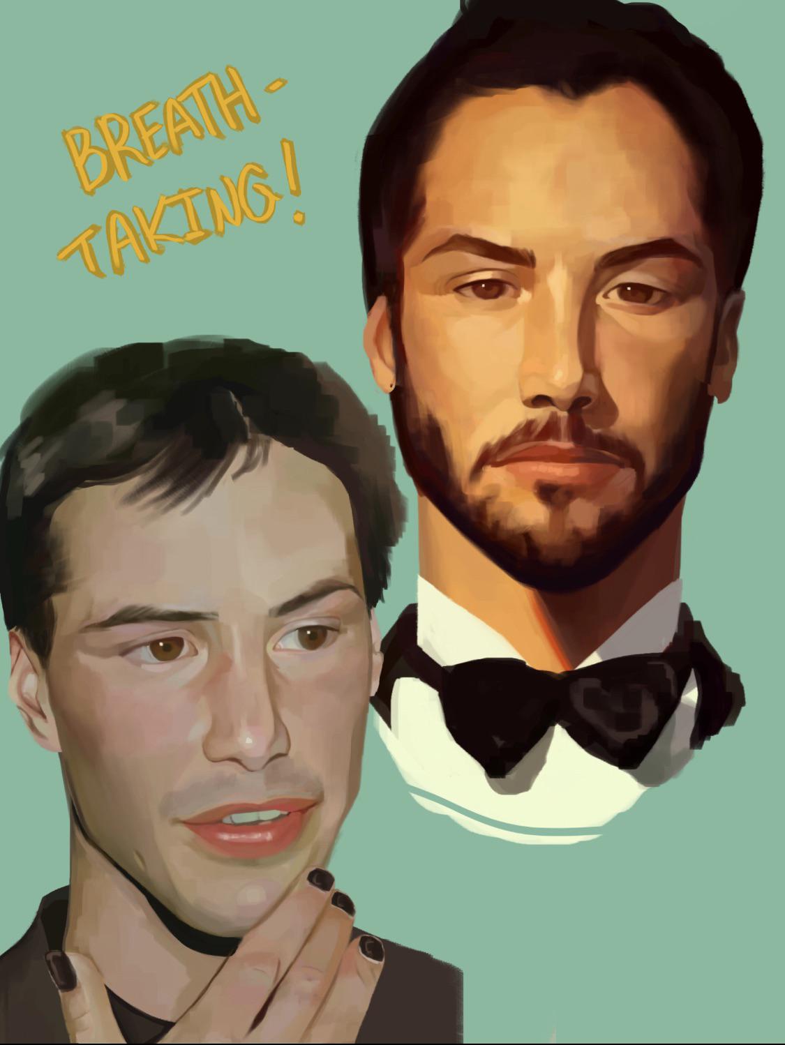 Did A Color Sketch Of Keanu Reeves Awhile Back And Thought You Guys
