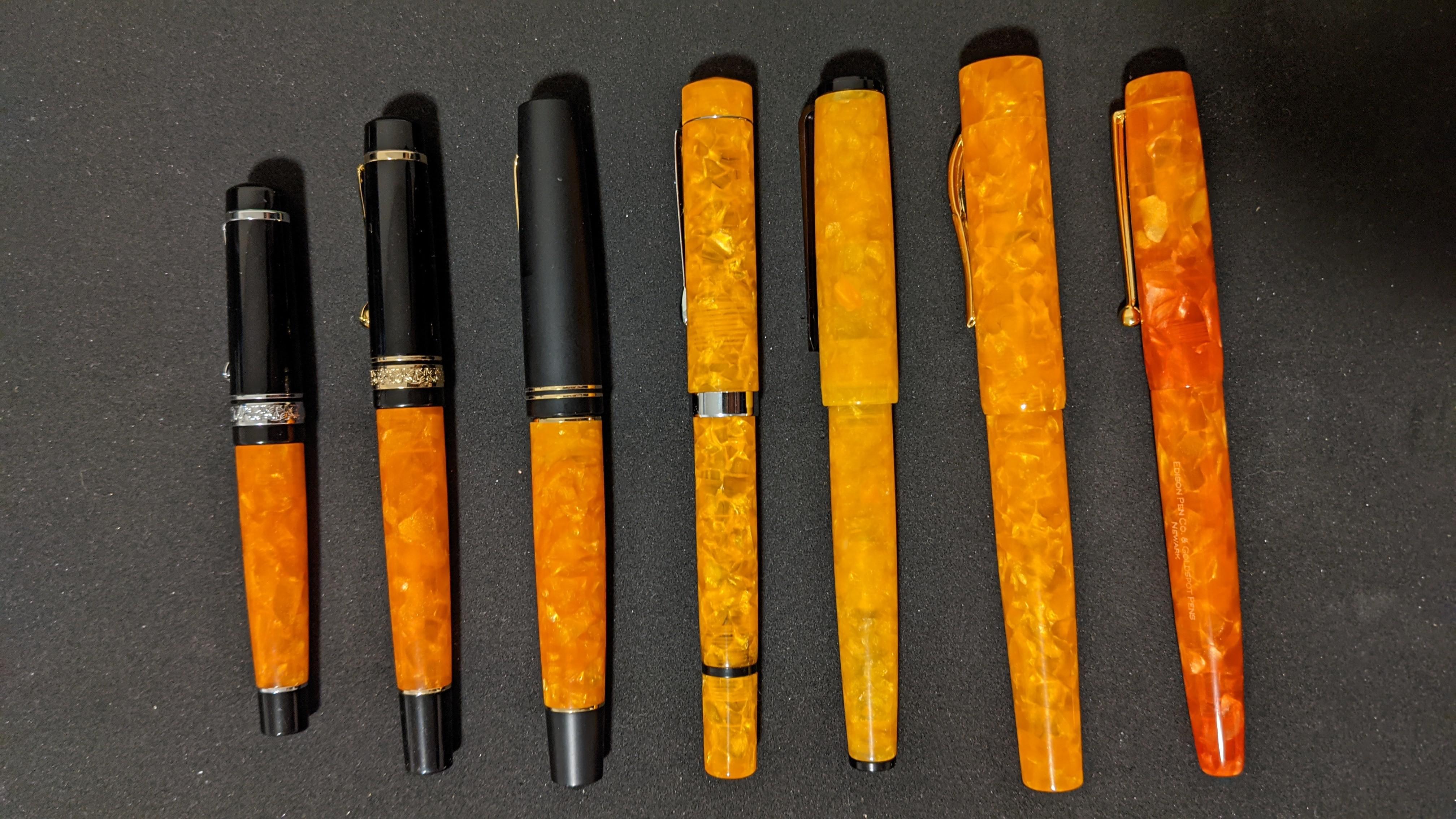 I have a thing for orange fountain pens! r/fountainpens