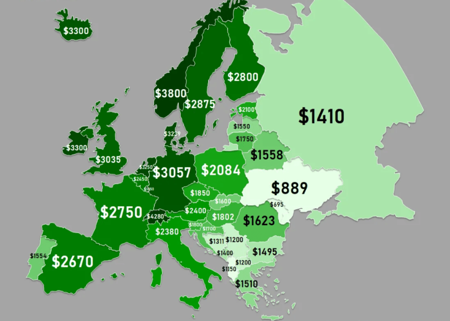 Average wage in Europe by PPP in 2020 by Jobzey r/hungary