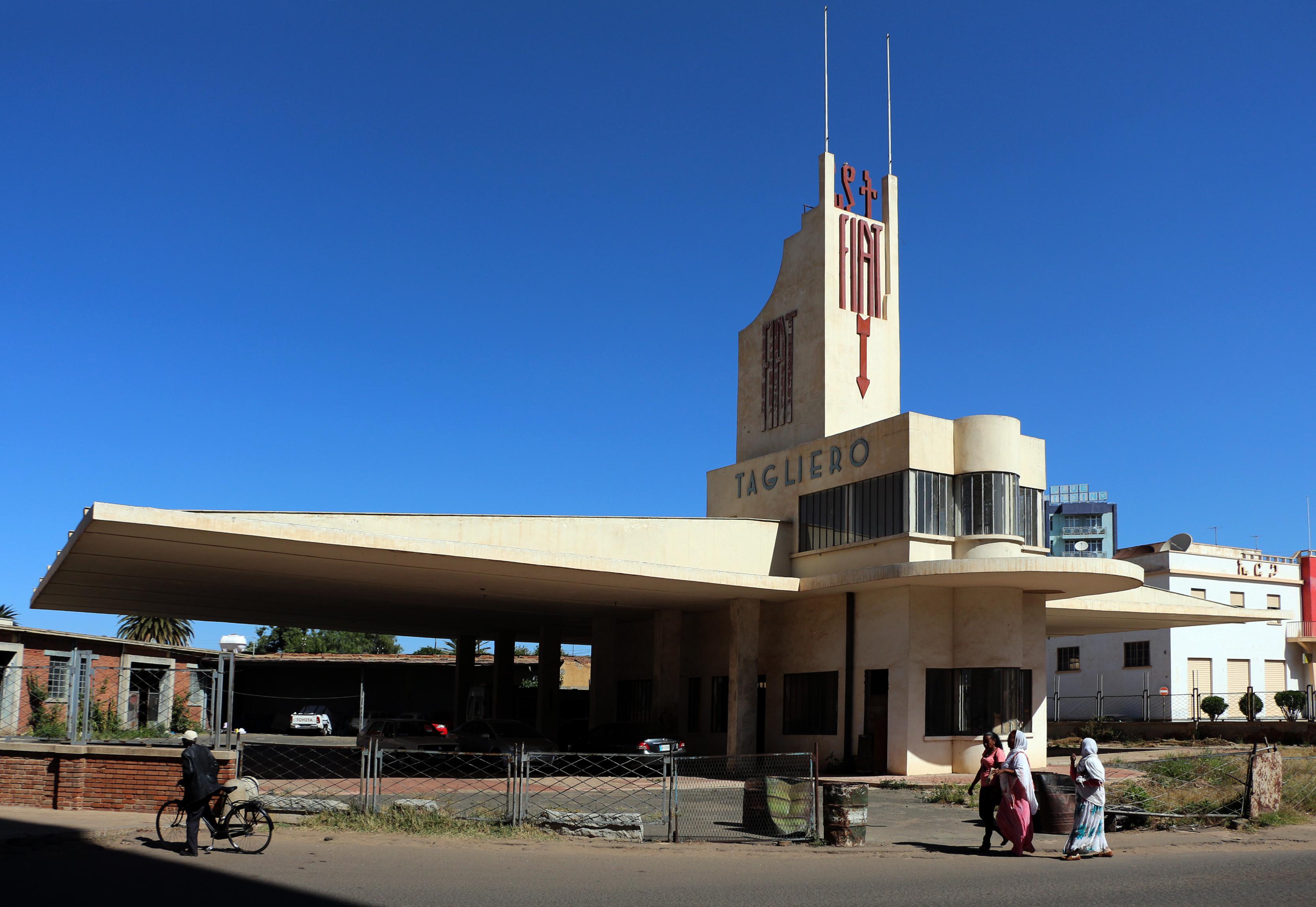 Fiat Tagliero Building, Asmara, Eritrea, 1938. Designed by Giuseppe