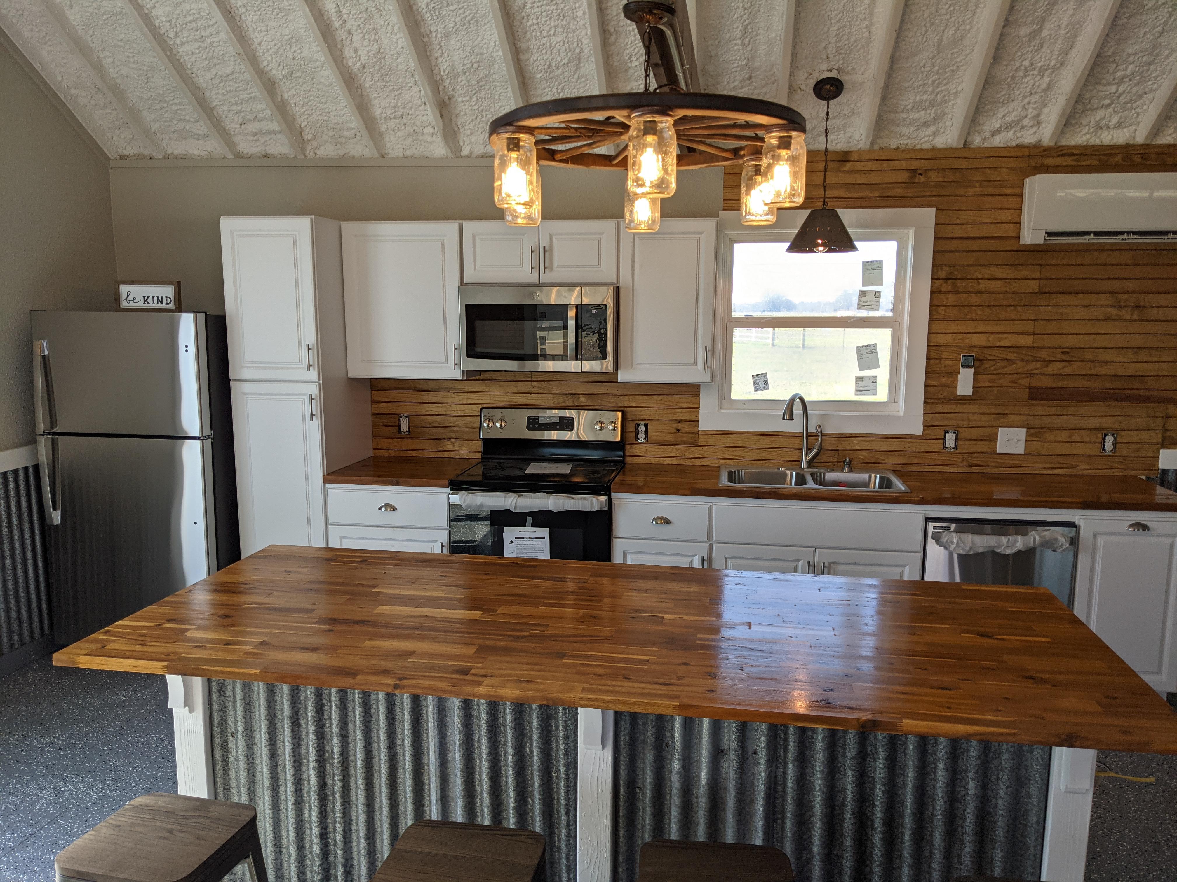 How do I fix tacky surface on new butcher block acacia wood countertops