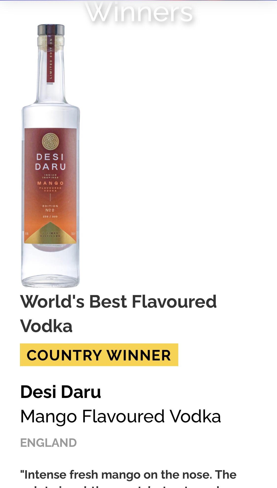 Worlds best flavoured vodka 술익다