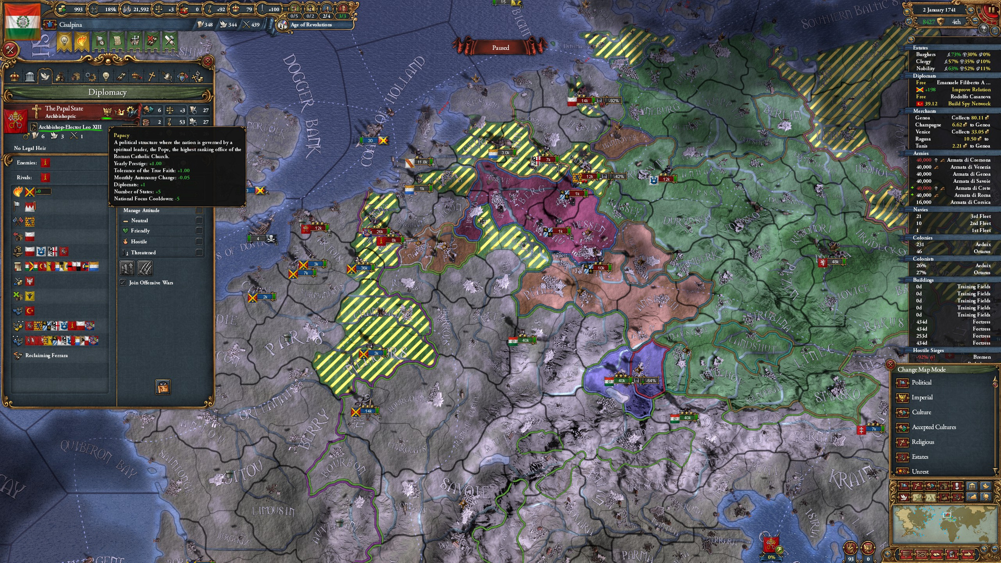 The Pope wants to sell indulgences only to the HRE, so he joined them