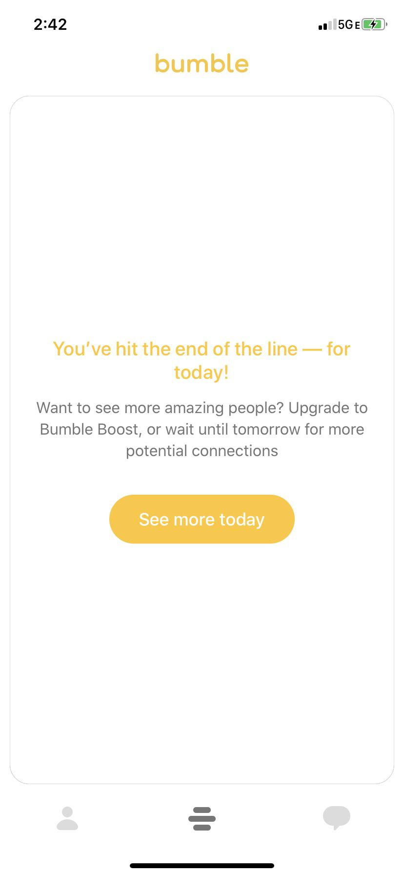 Two swipes and already I can’t do anymore r/Bumble