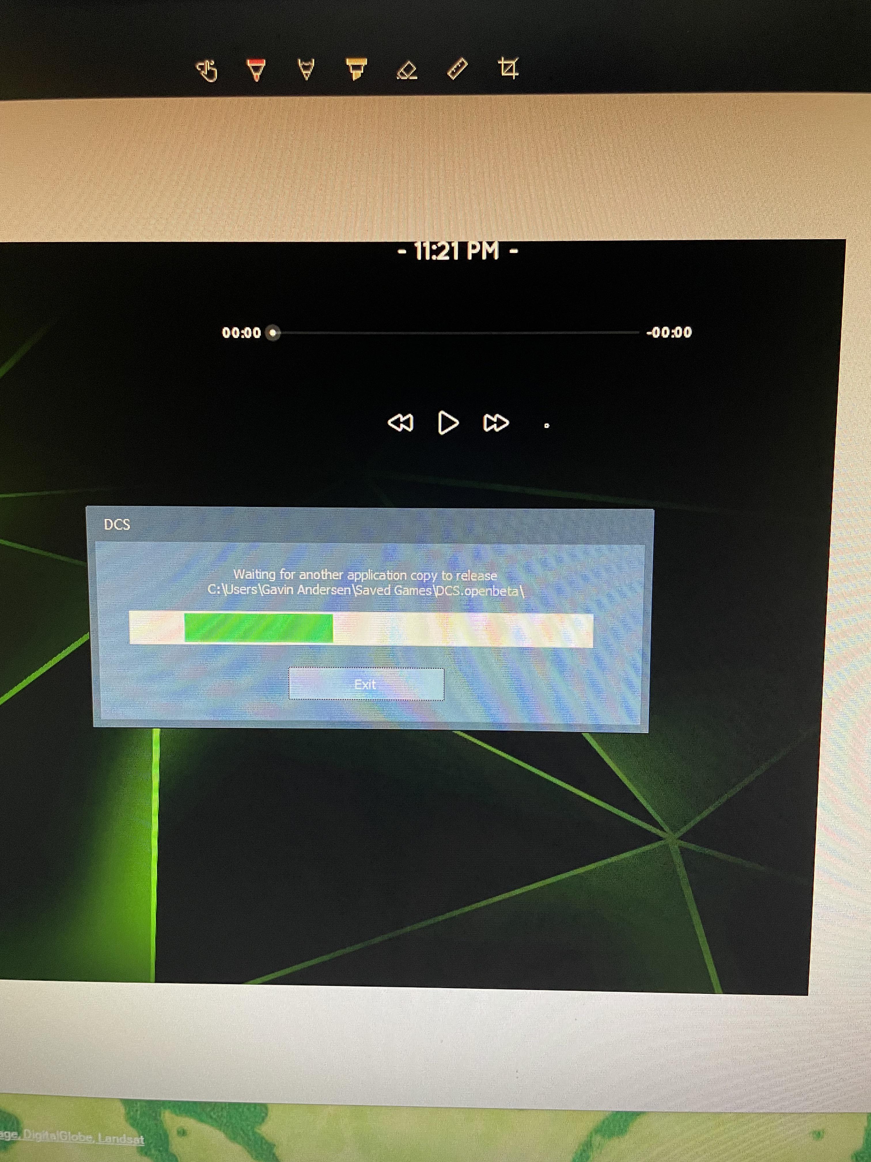 What does this even mean? (Going from clicking on dcs and being in the main menu takes a long