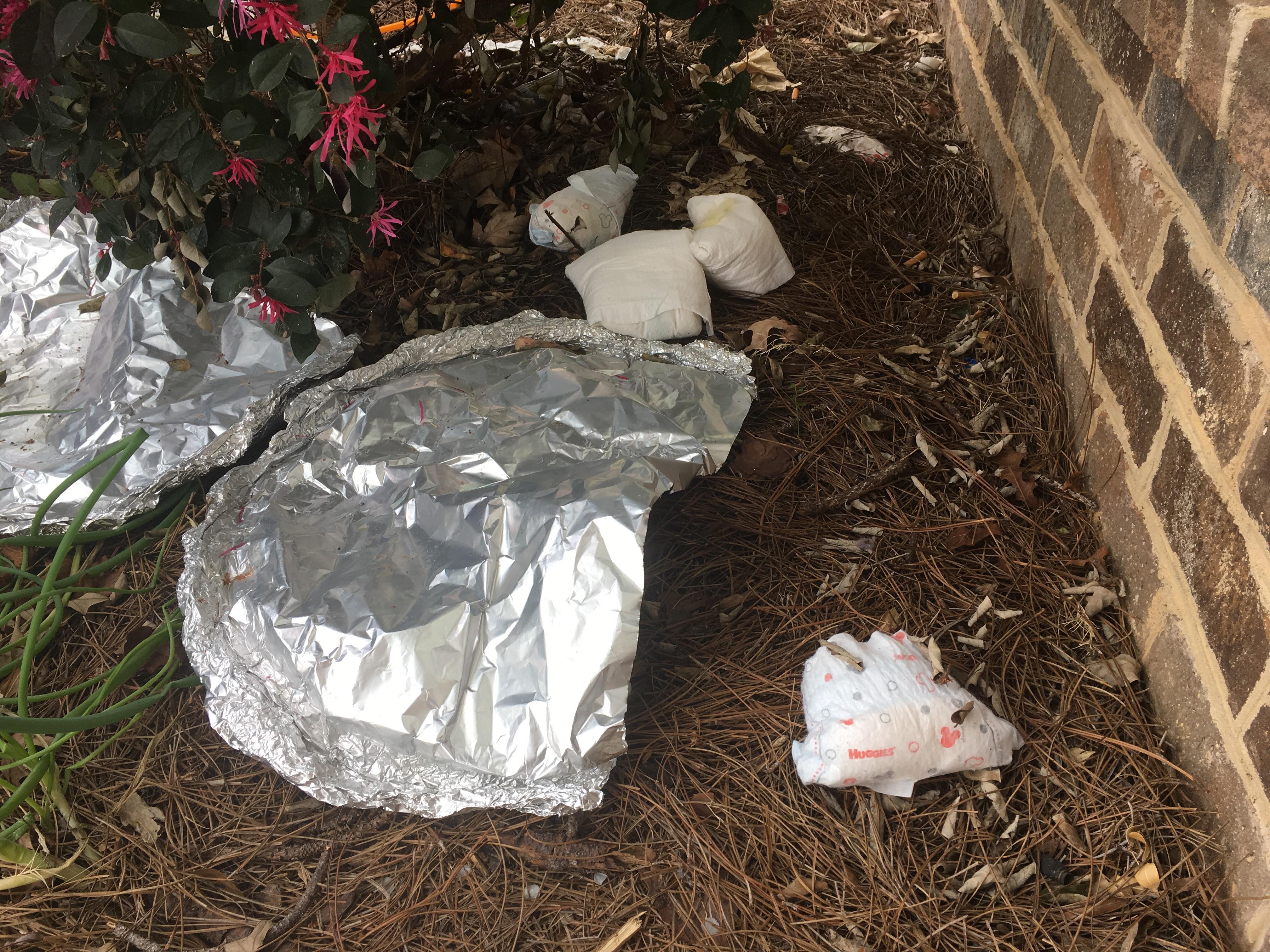 My upstairs neighbors that throw diapers and other garbage off of their