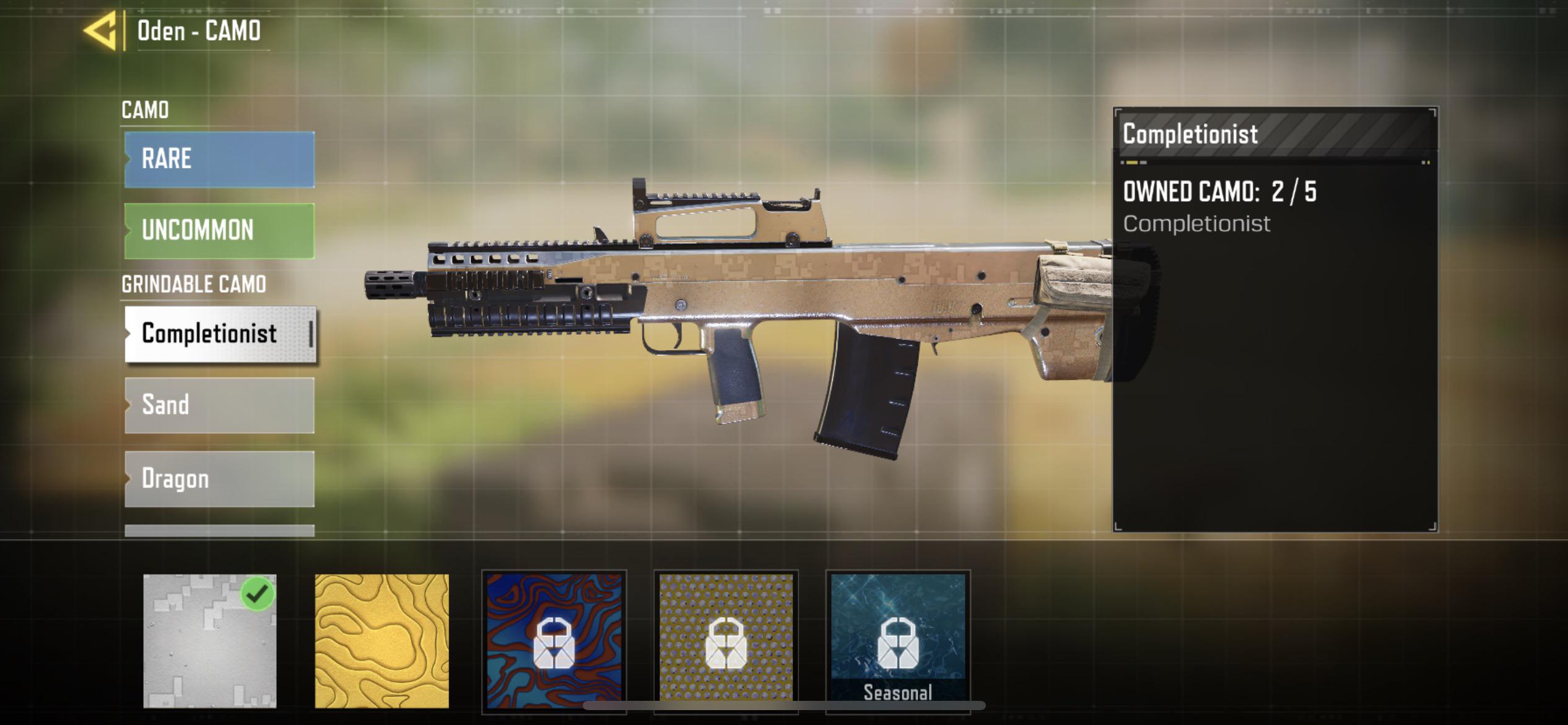 Oden is bugged, I have every weapon damascus but it won’t give it to me