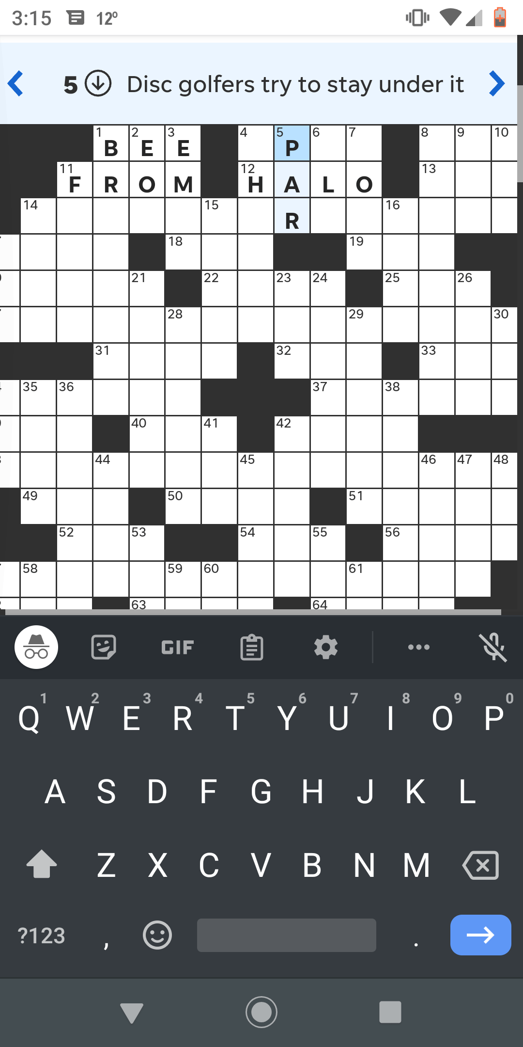 In today's USA Today crossword puzzle. We made it! : r/discgolf