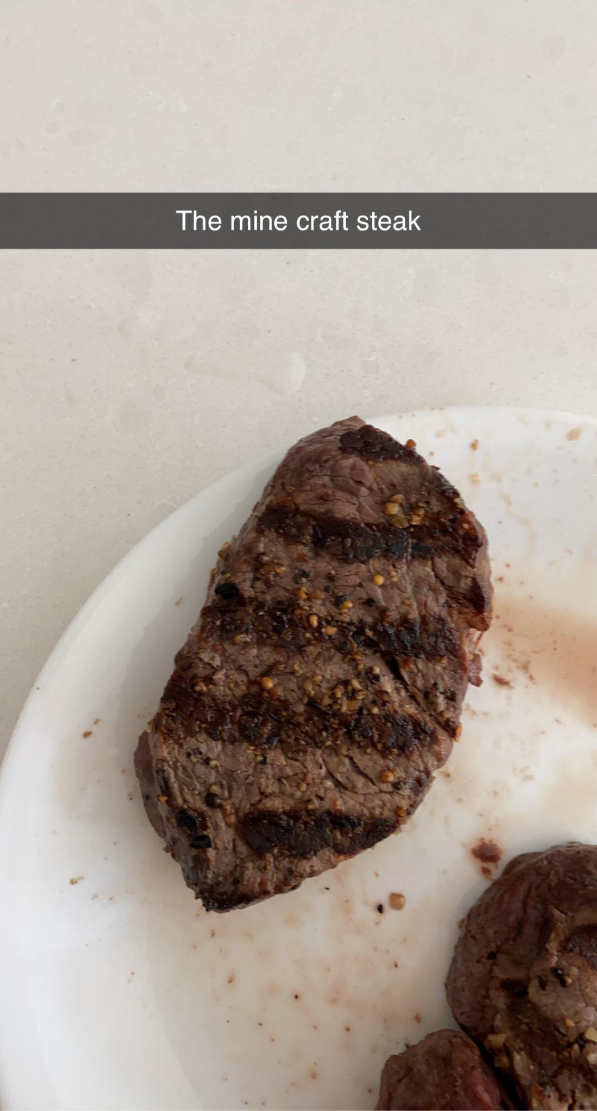 Minecraft steak irl? Minecraft