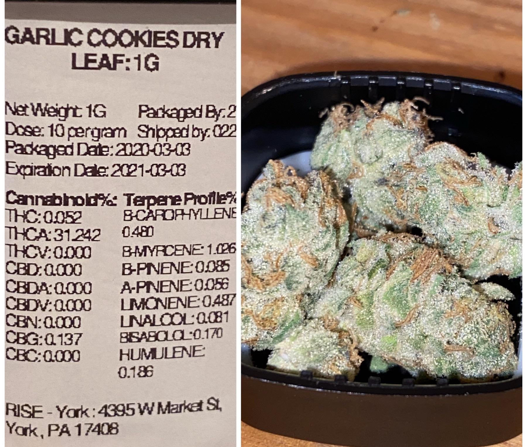 Garlic Cookies (H) Flower Grassroots r/PaMedicalMarijuana