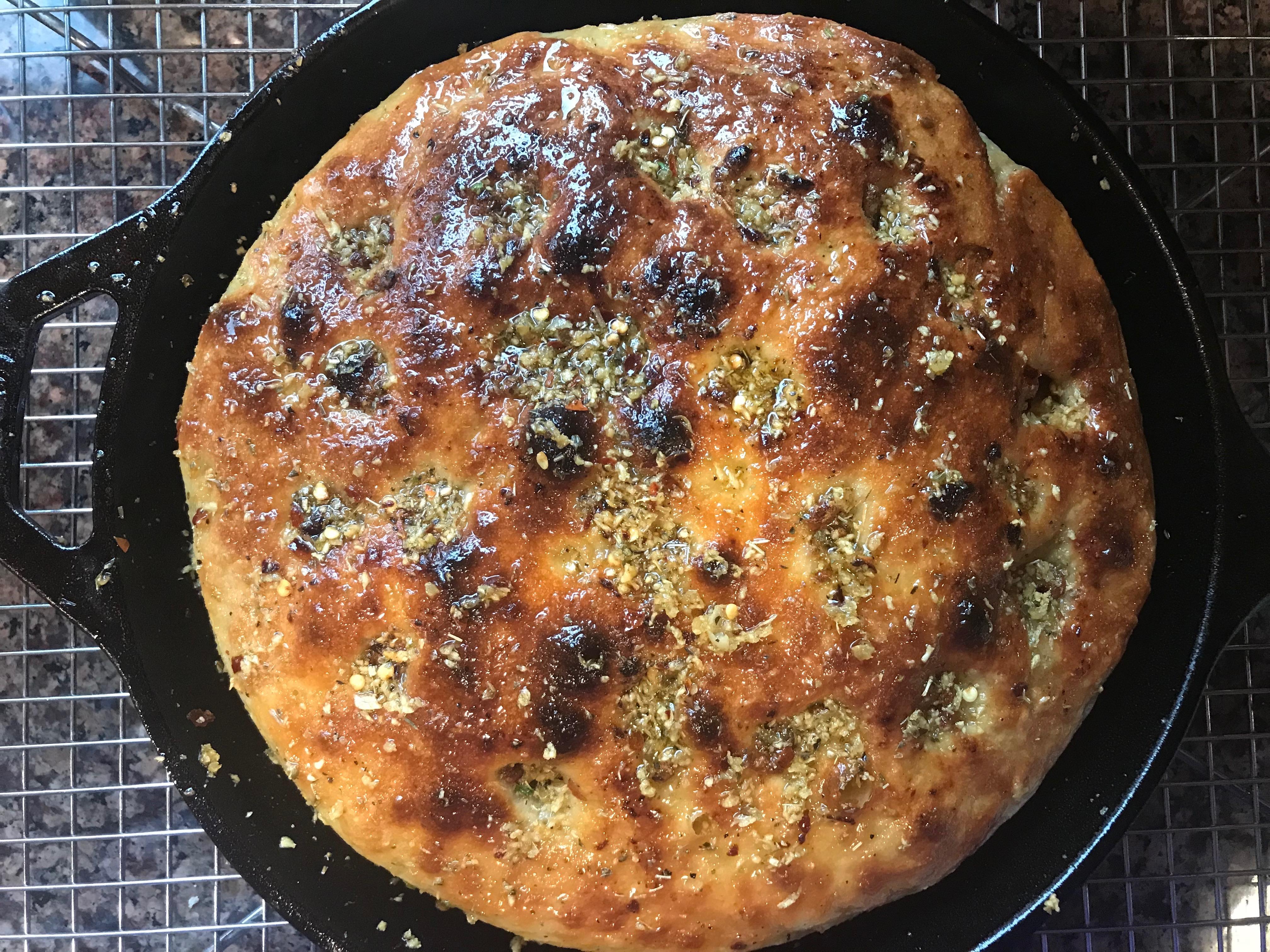 I made the Easy RoastedGarlic Focaccia Recipe and the verdict is "make
