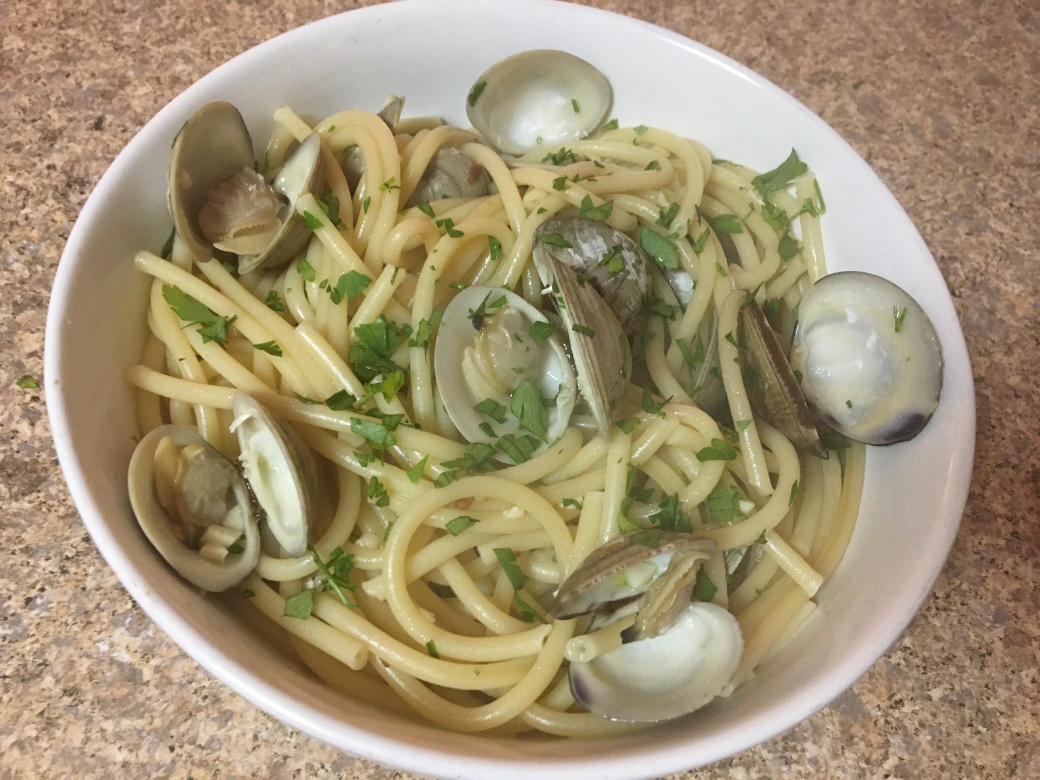 Bucatini and Clams r/tonightsdinner