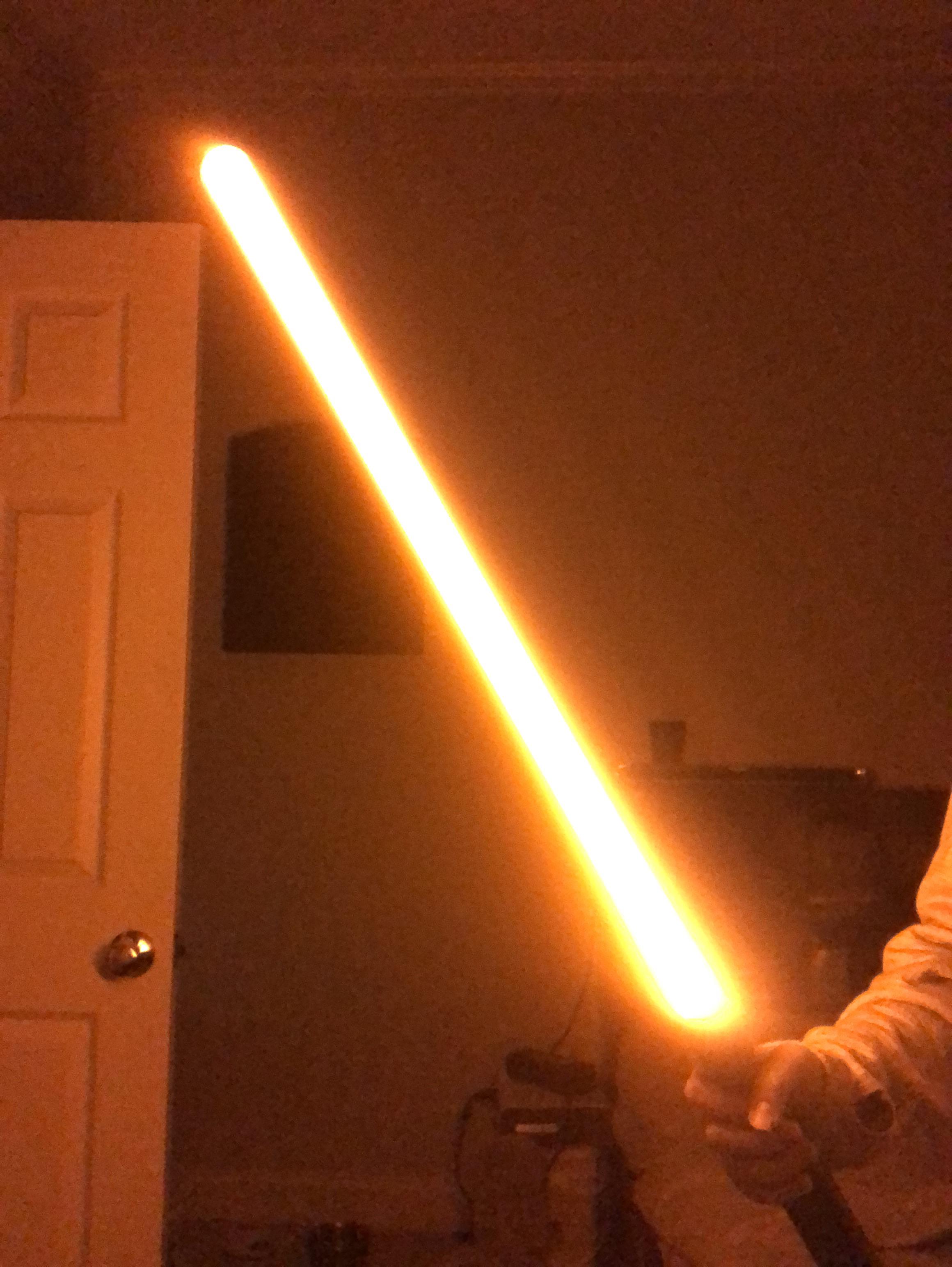 Tri Cree Fire orange from ultrasabers. r/lightsabers