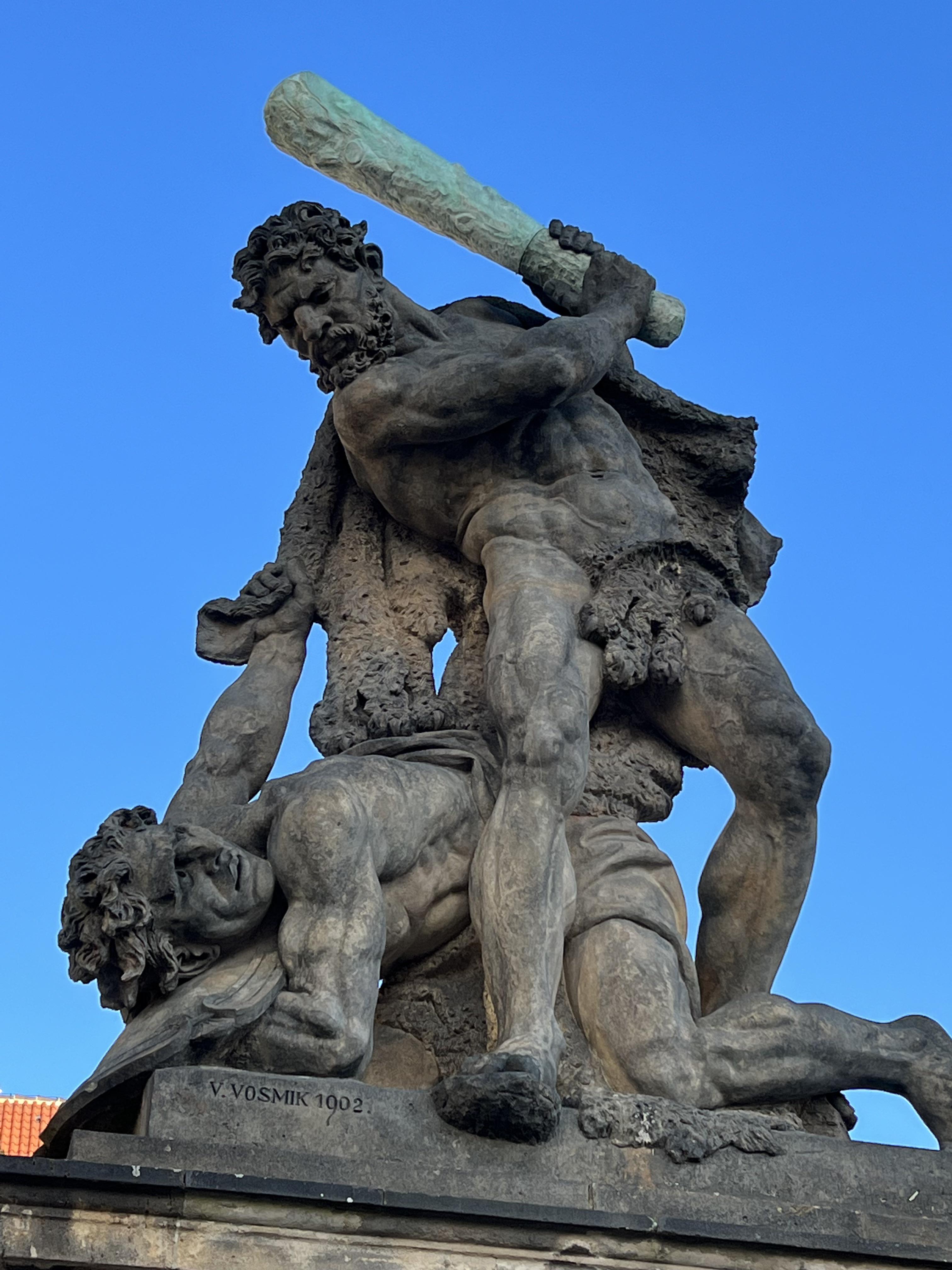 Is this Heracles? It’s in Prague, if so what myth does this sculpture