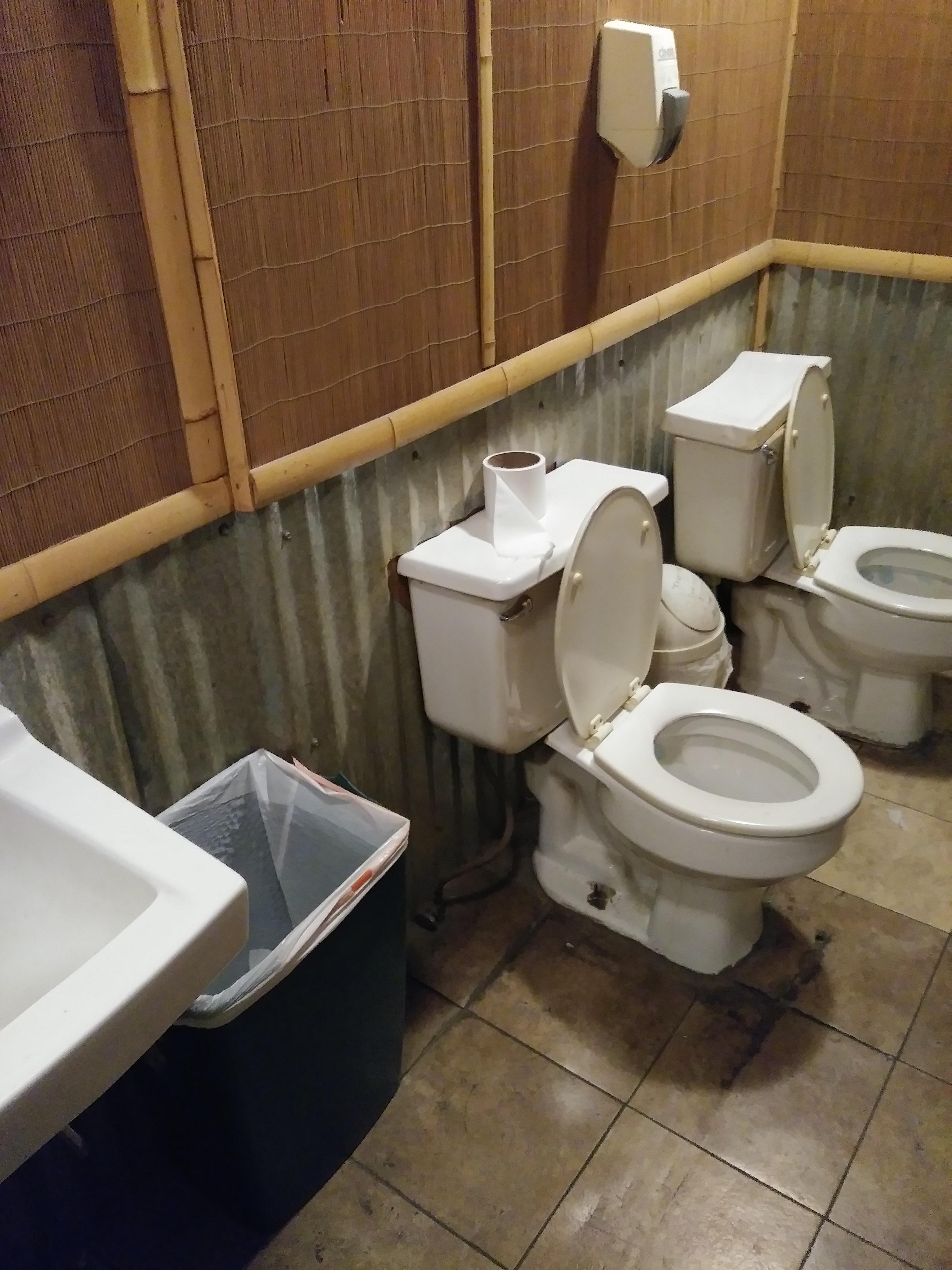 The women's bathroom of a bar I went to. mildlyinfuriating