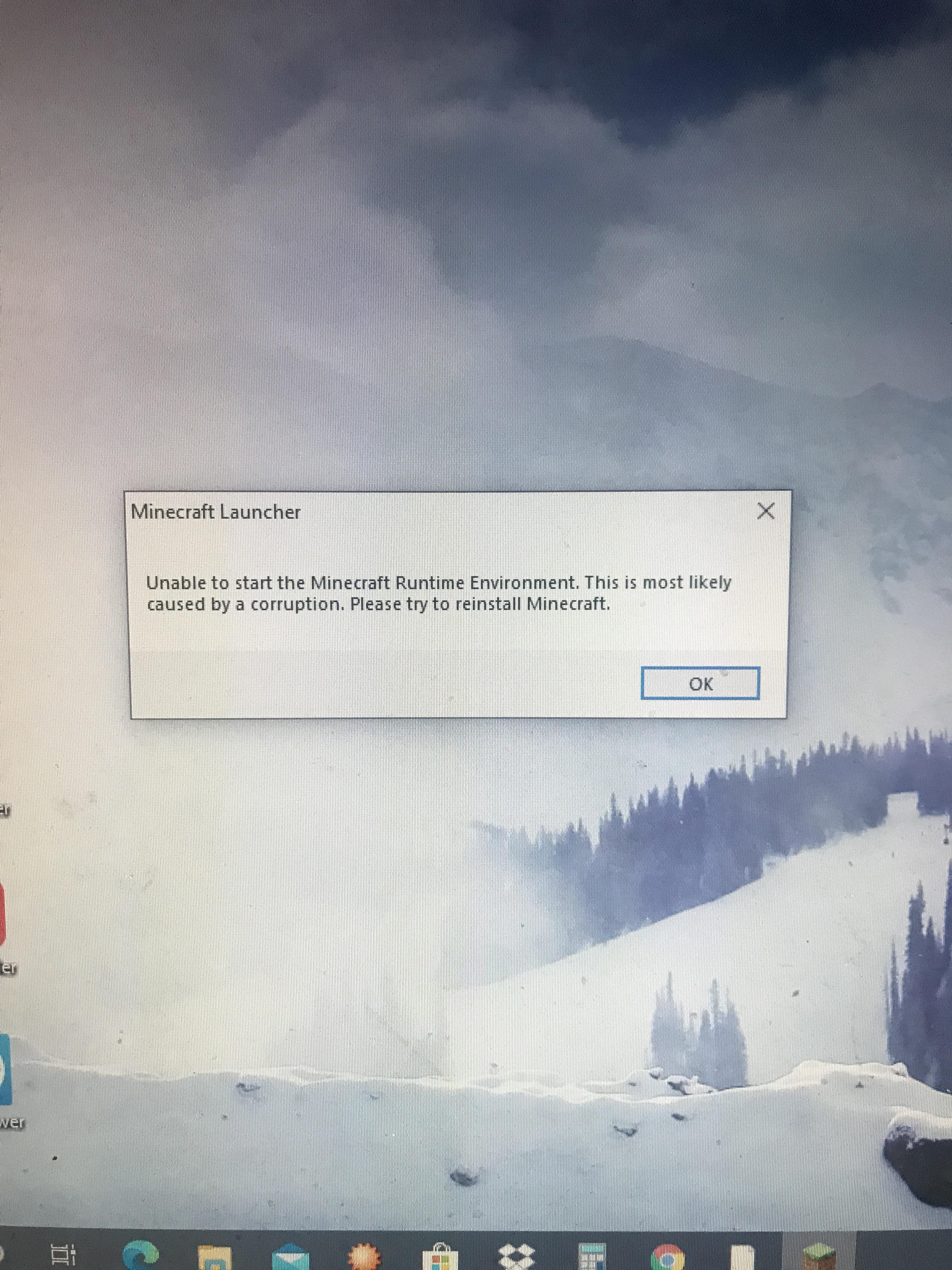 Unable To Start The Minecraft Runtime Environment Sofiacztbiurz