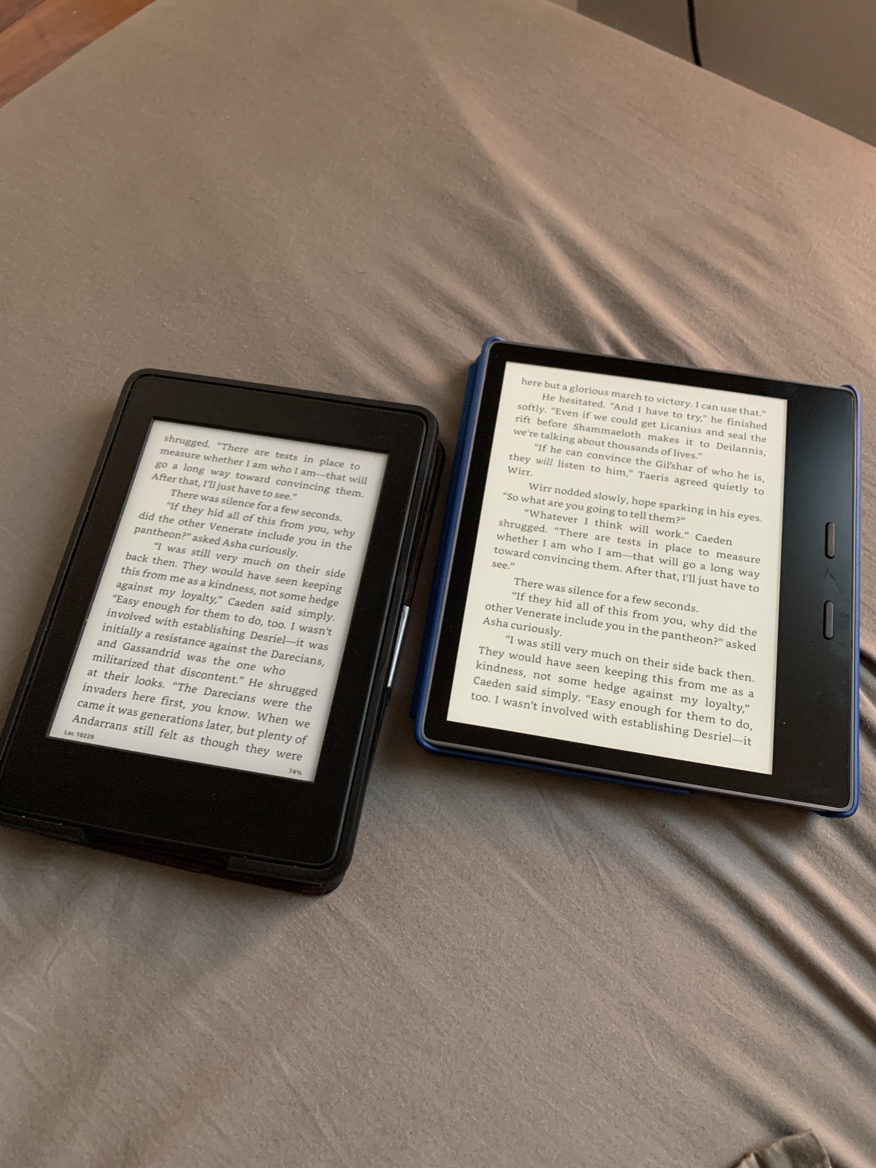 2015 Paperwhite > Oasis. What an upgrade!! Can't believe the increased