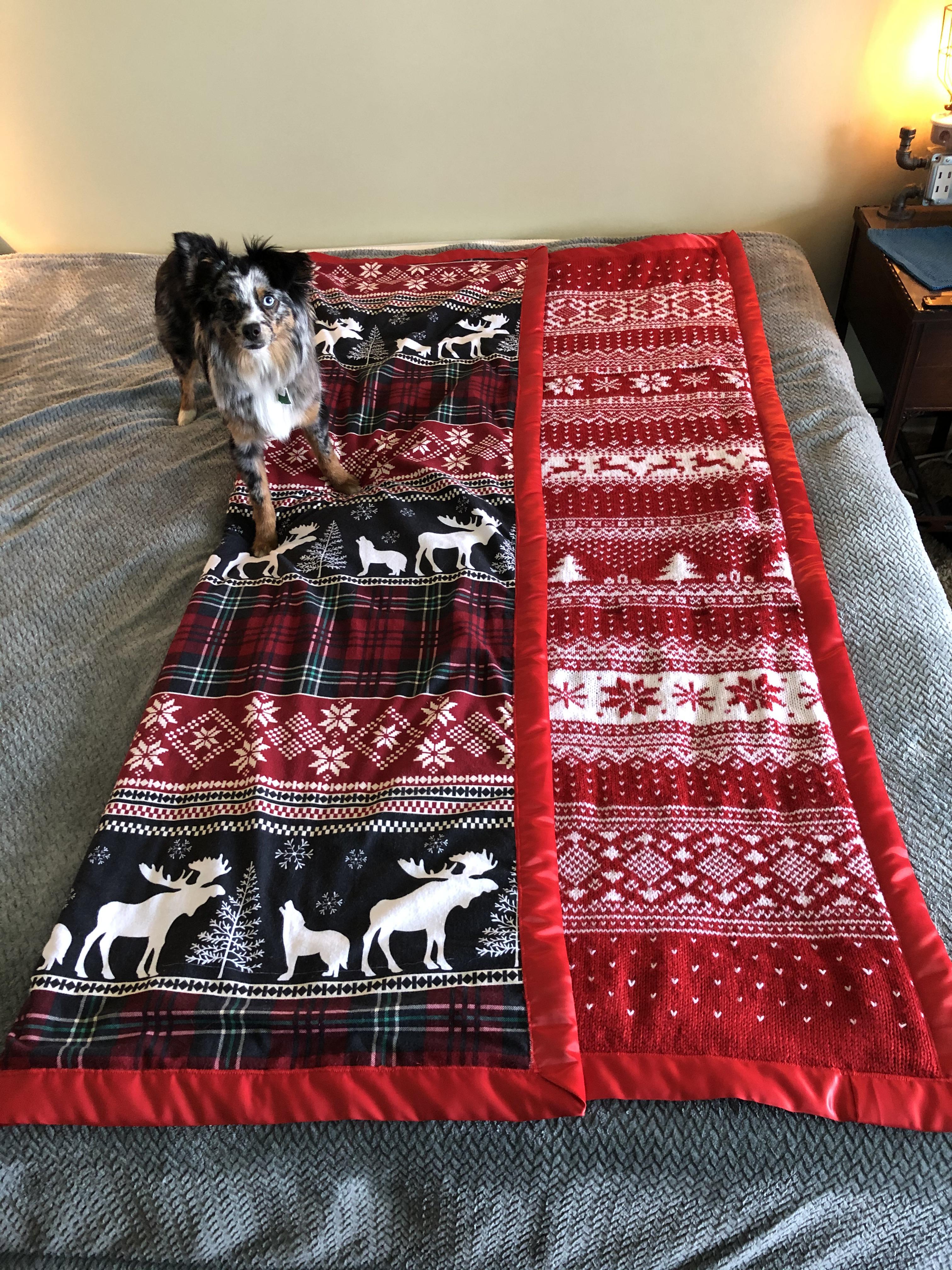I finally finished my epic Christmas Blanket! To bad it’s the beginning