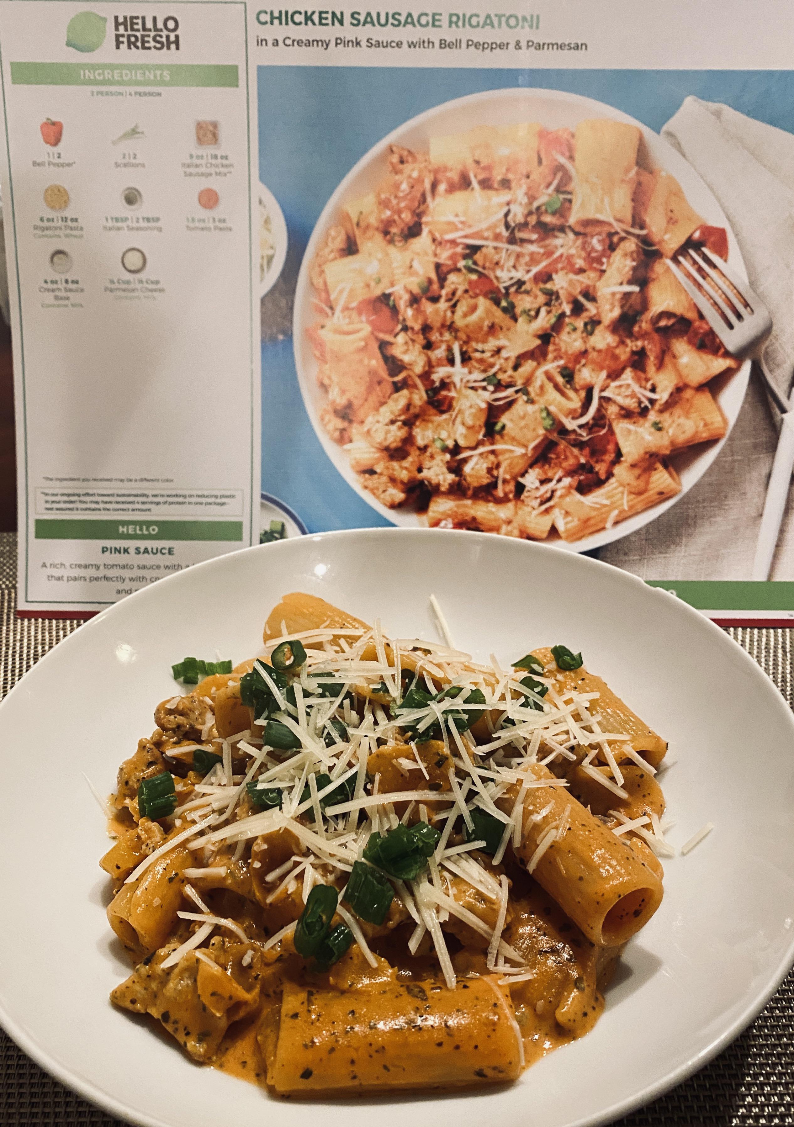 Chicken Sausage Rigatoni 10/10! r/hellofresh