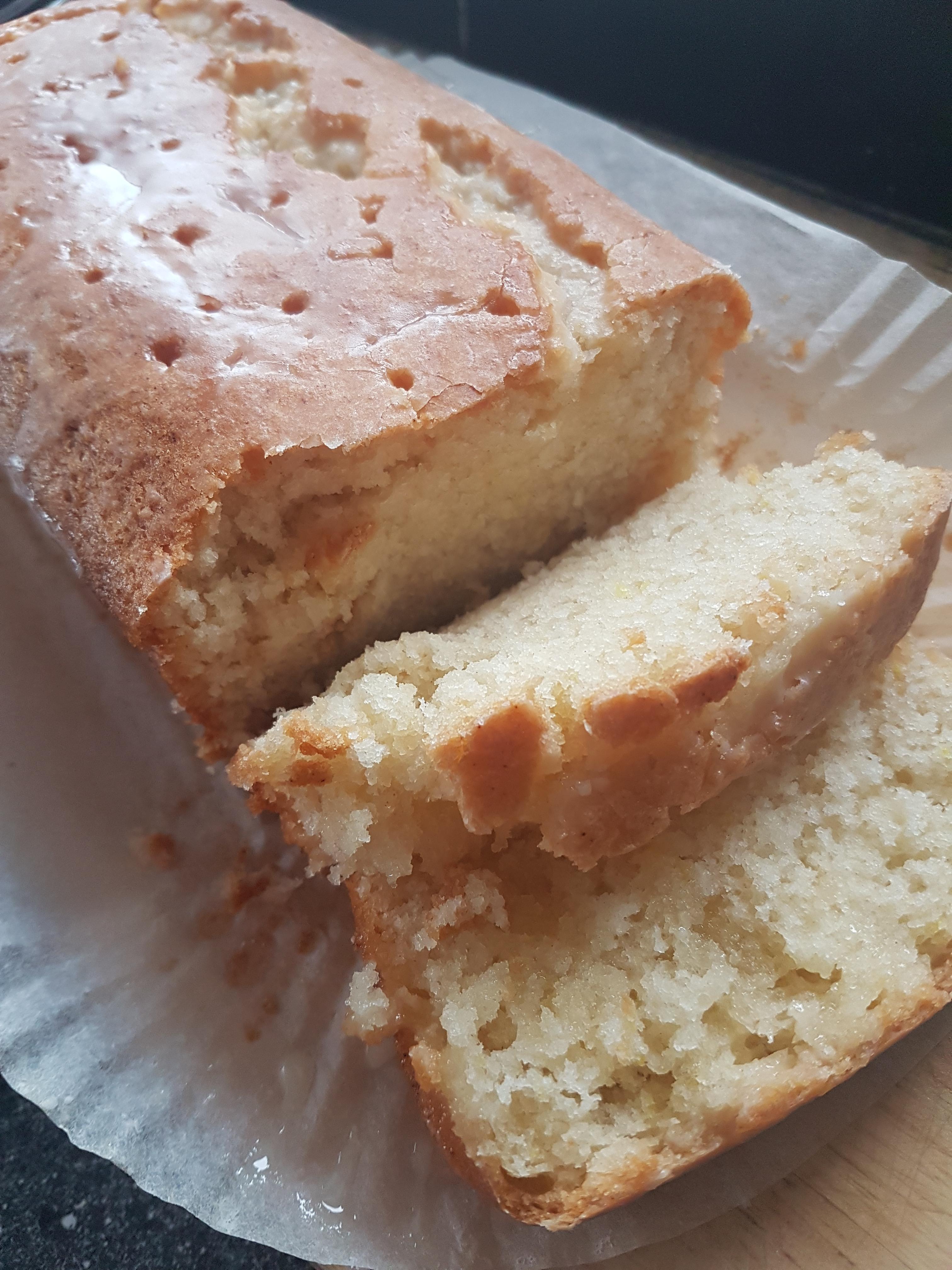 Second attempt at a vegan lemon drizzle cake that I baked this morning