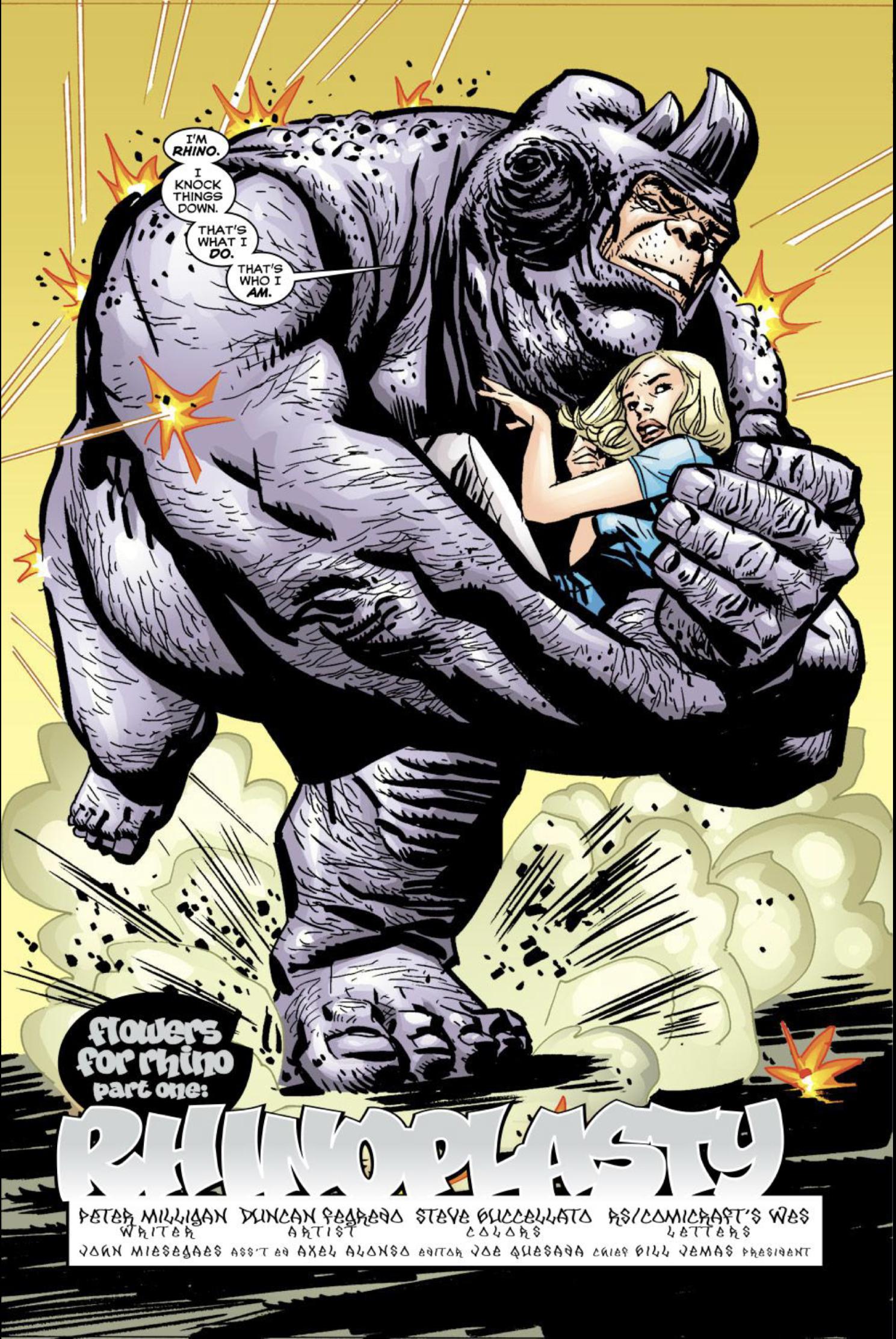 Flowers for Rhino, Part 1 (SpiderMan's Tangled  5, October 2001