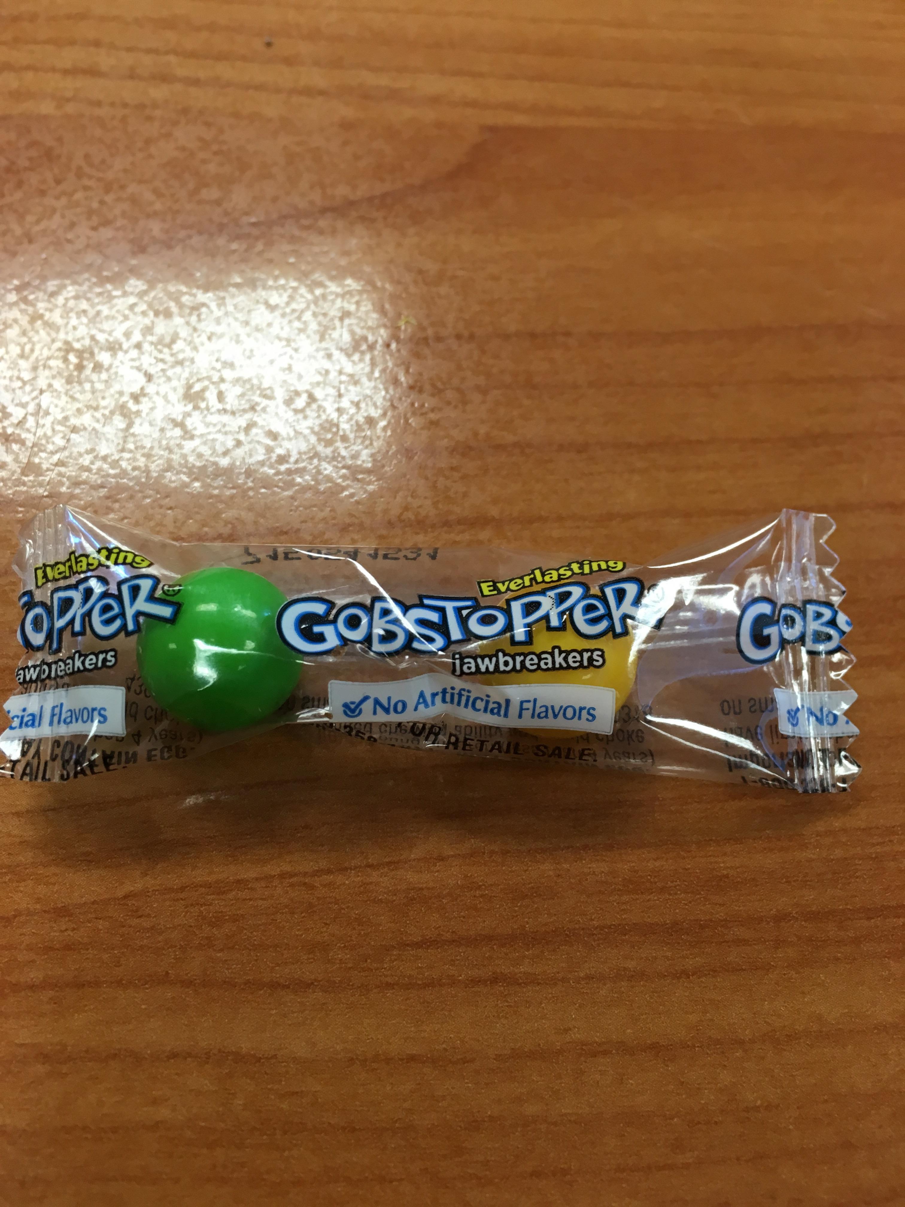 This package of gobstoppers has only 2 gobstoppers instead of three r
