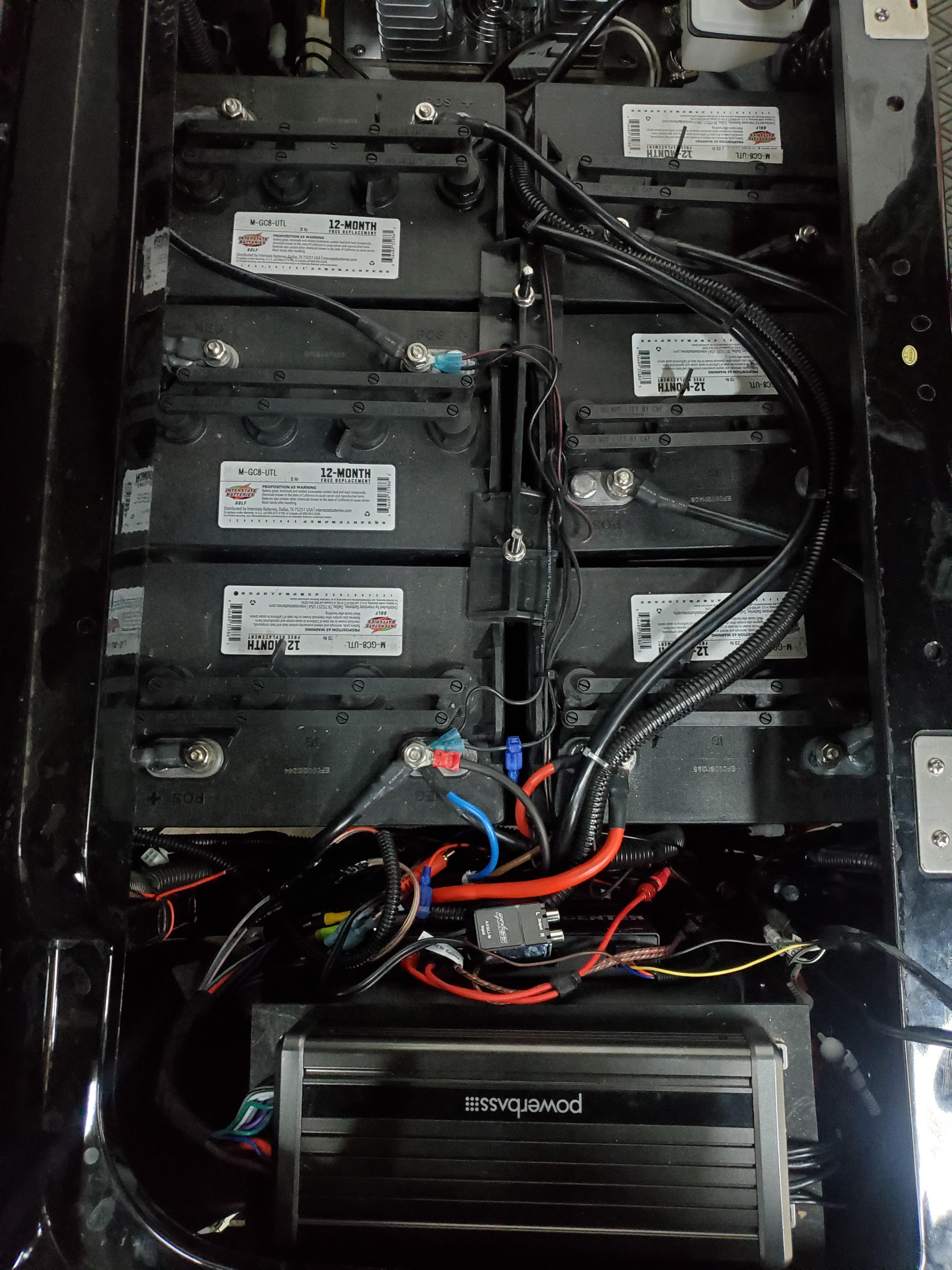 Amplifier whine from electric golf cart. We're working on a 2020