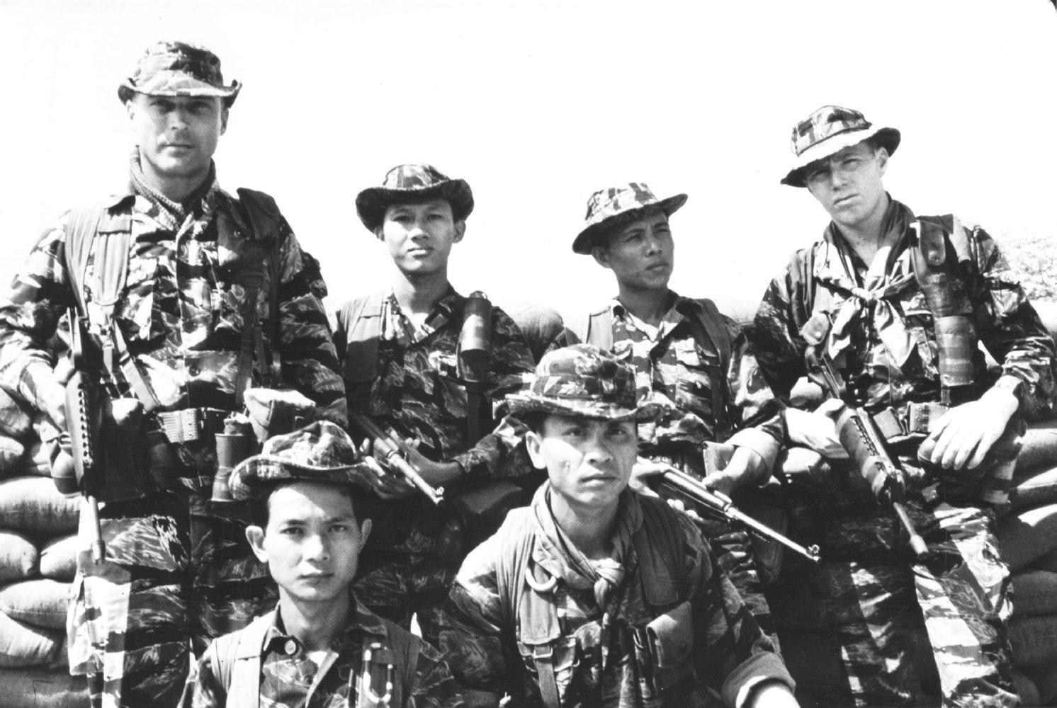 Group of Soldiers from ARVN with SFC Norman A. Doney, 5th S.F. Group