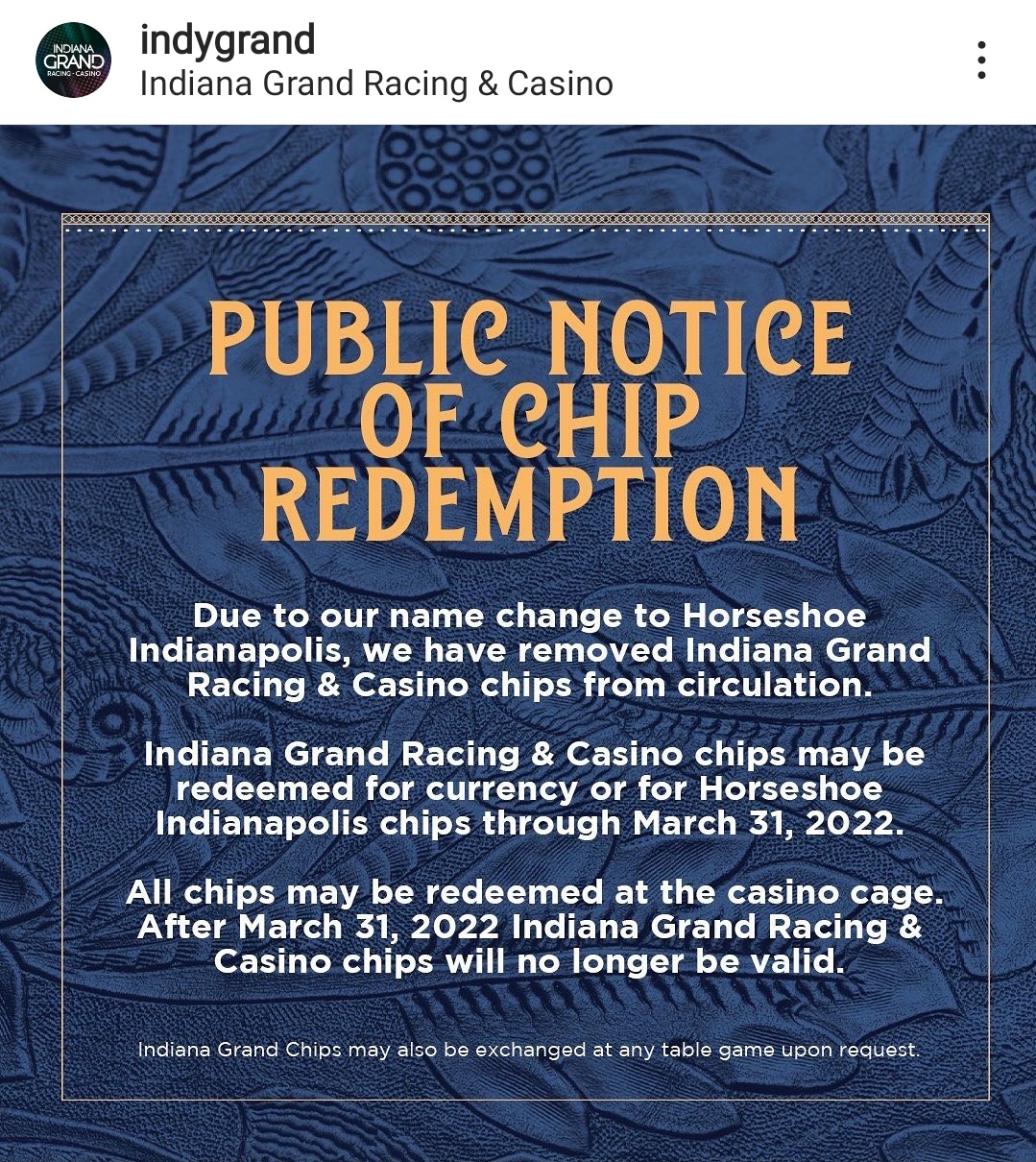Indy Grand is going to be Horseshoe Indianapolis r/indianapolis