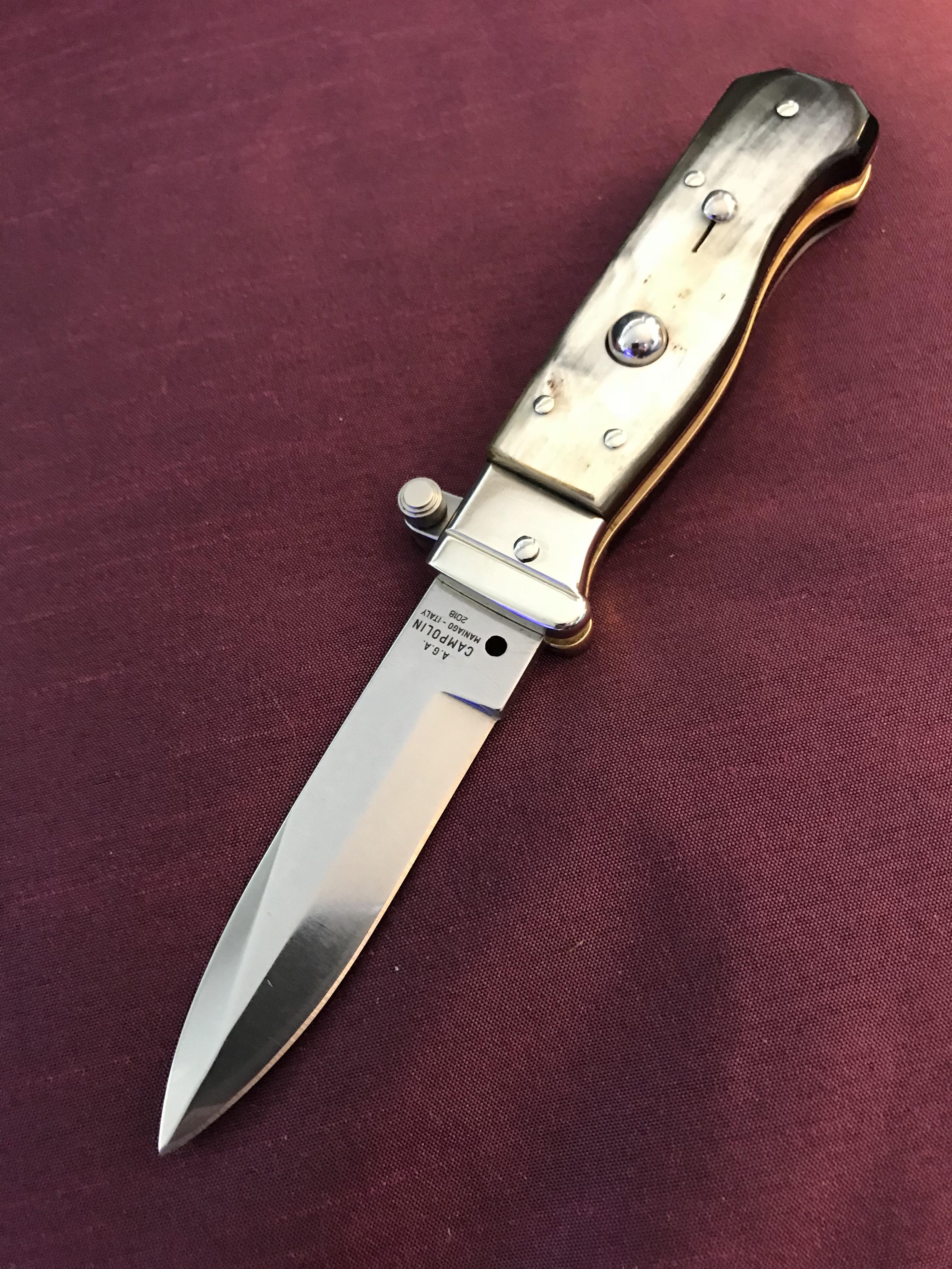 A.G.A. Campolin Italy 7” PiccoloBrazilian Horn Scales r/knives