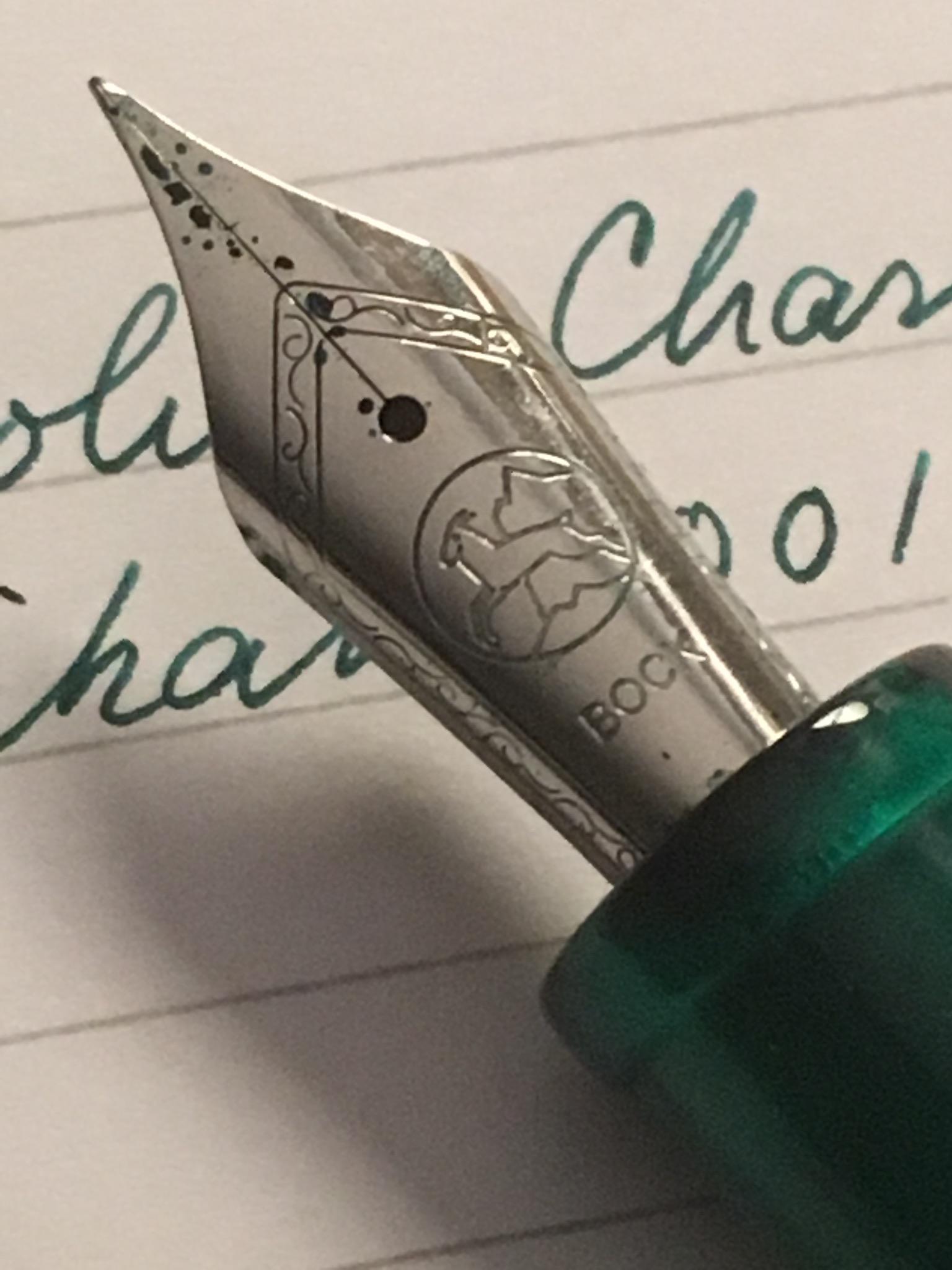 I love this Bock EF steel nib. Has feedback but still smooth, similar