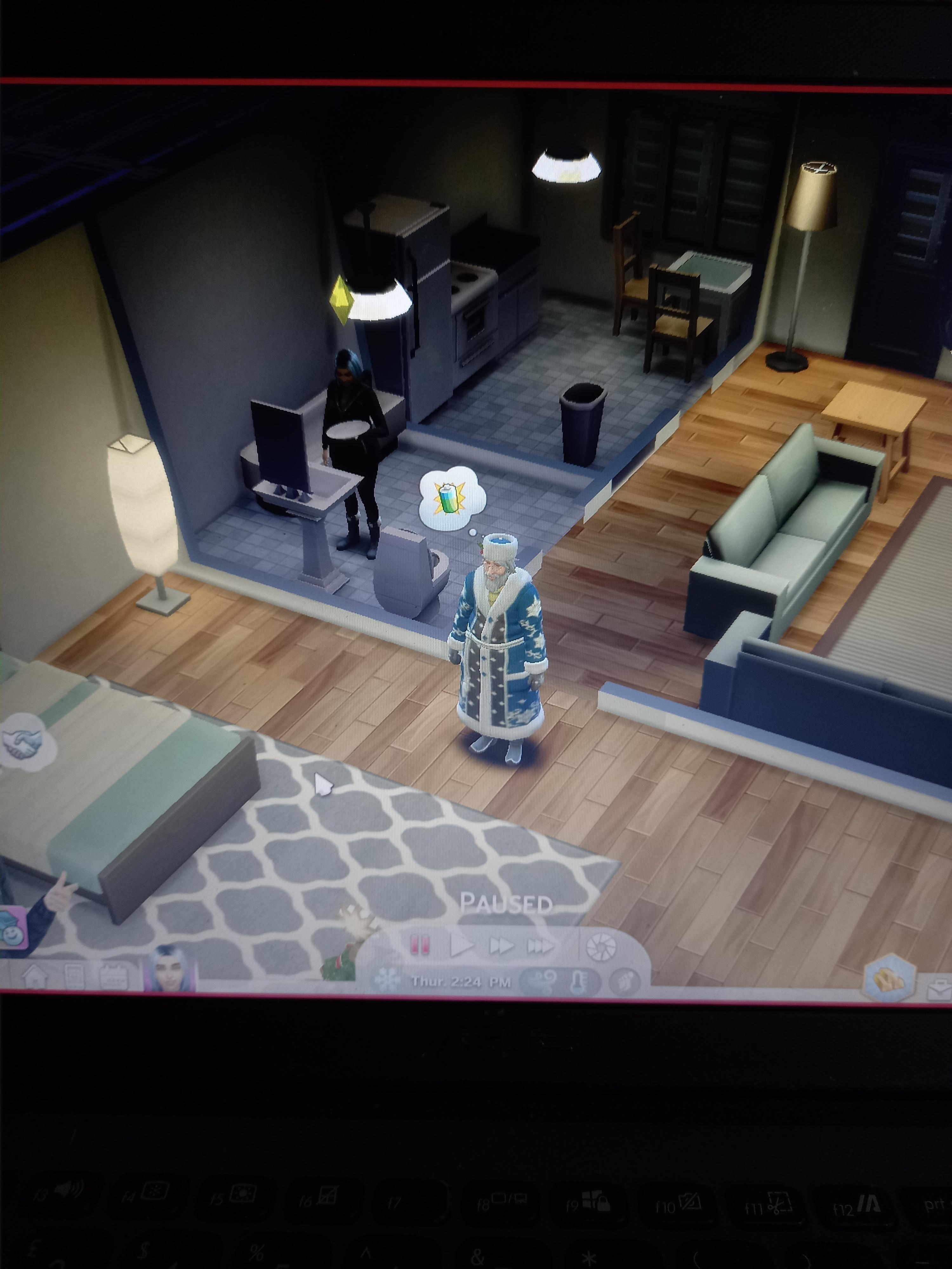 Father Winter won't leave my apartment and he keeps steaking my kitchen