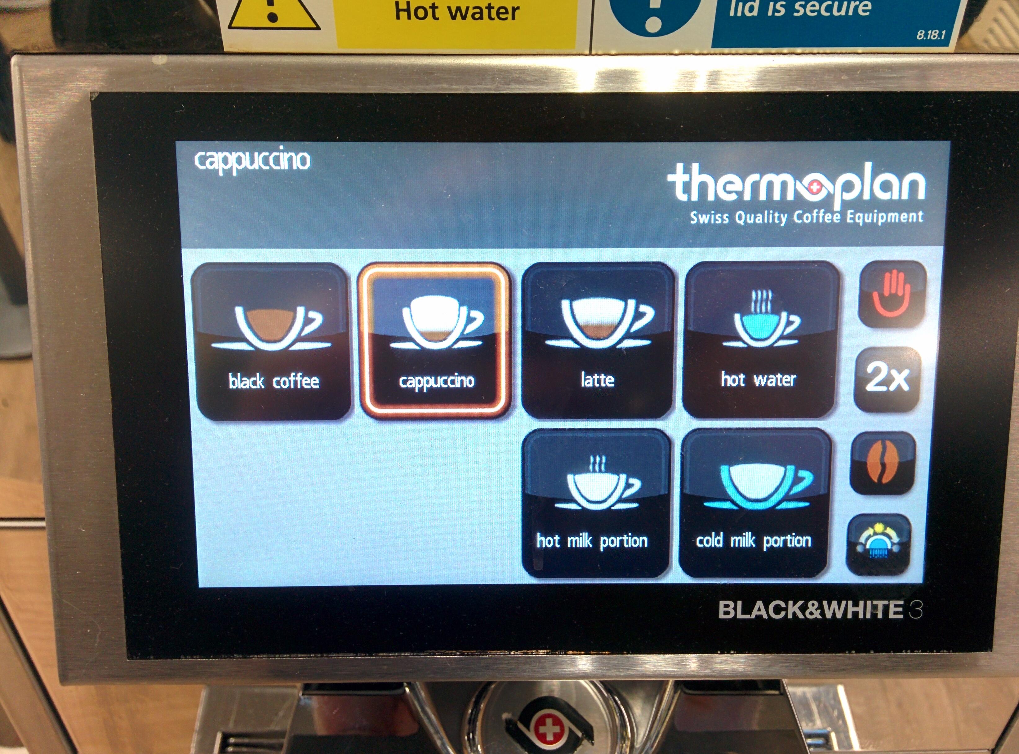 Can anyone explain the functions of the buttons on Waitrose coffee