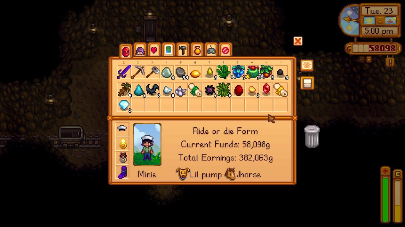 A good day playthrough in Stardew Valley Caught a legendary fish