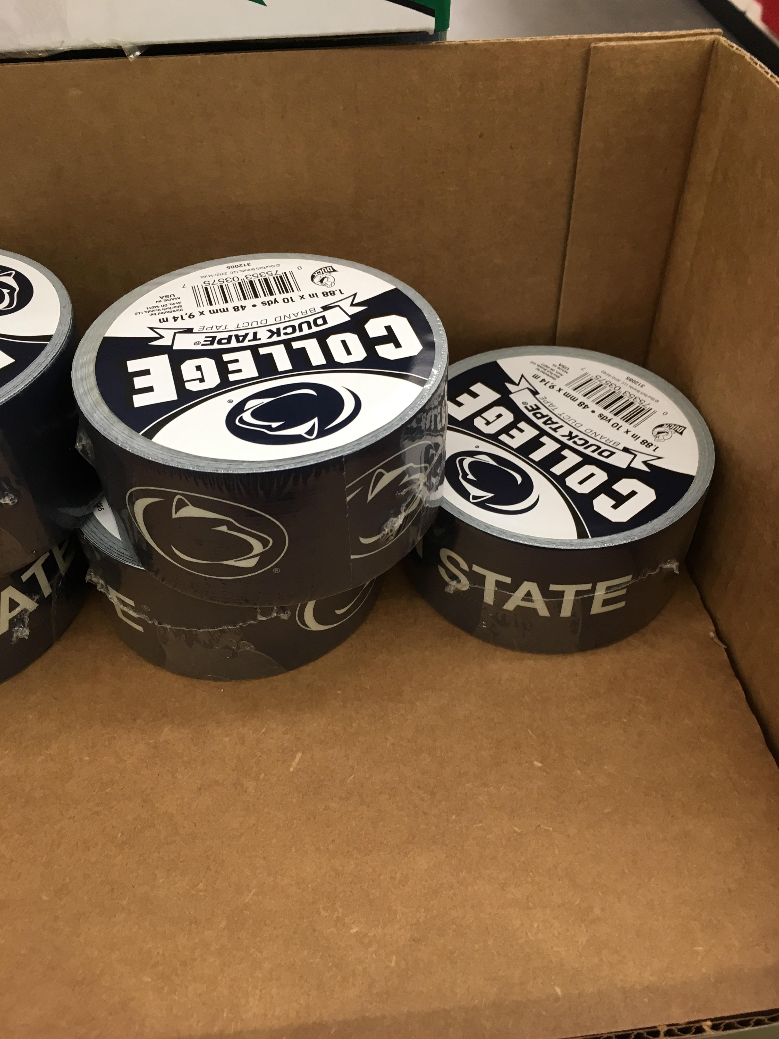 Penn State Duck Tape at the Dollar Tree on Benner Pike. You guys like Duck Tape, right? r
