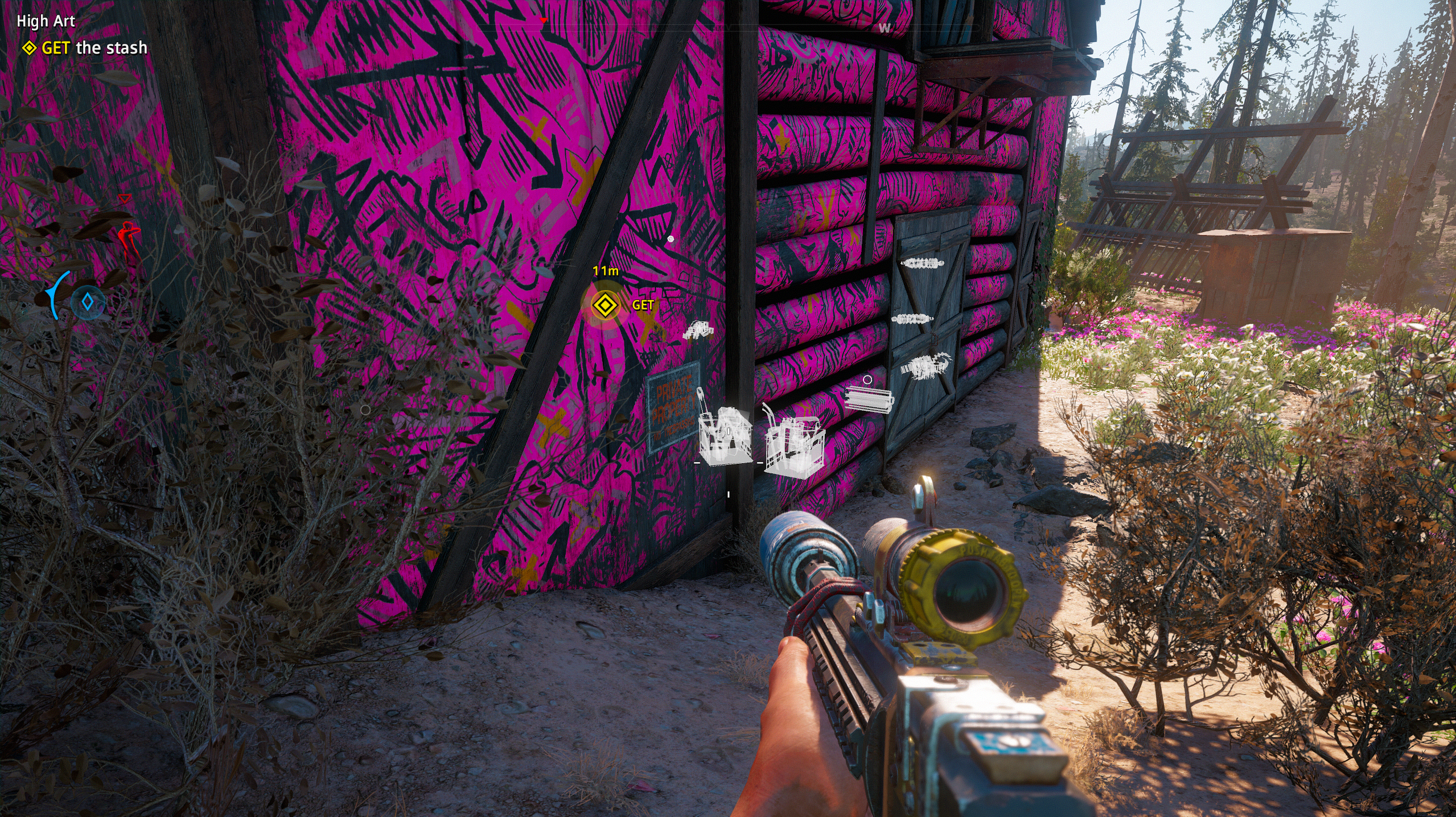 [New Dawn] How to stop seeing crafting materials through walls? (see