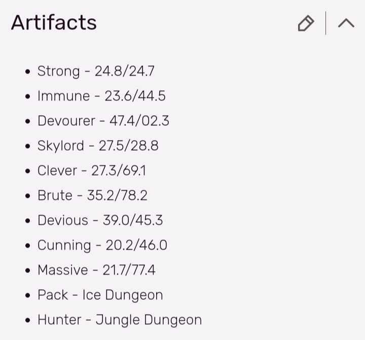 On the ark wiki where it shows location of artifacts (Ragnarok) is it