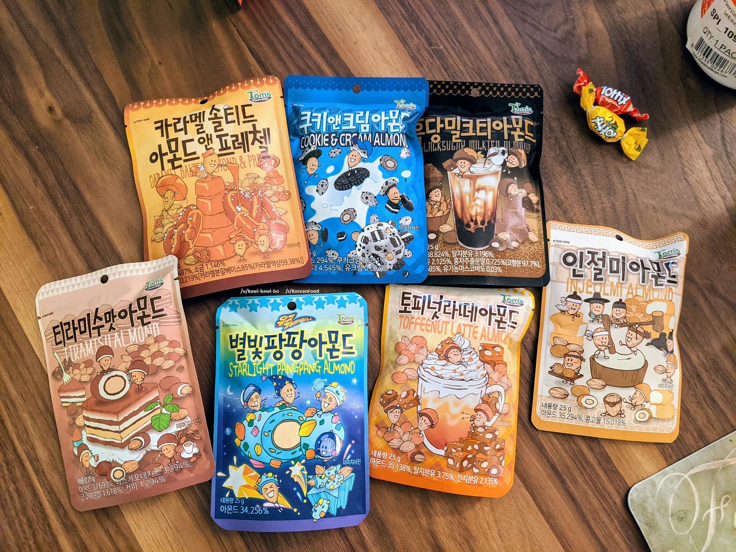 These flavored almond snacks are awesome r/KoreanFood