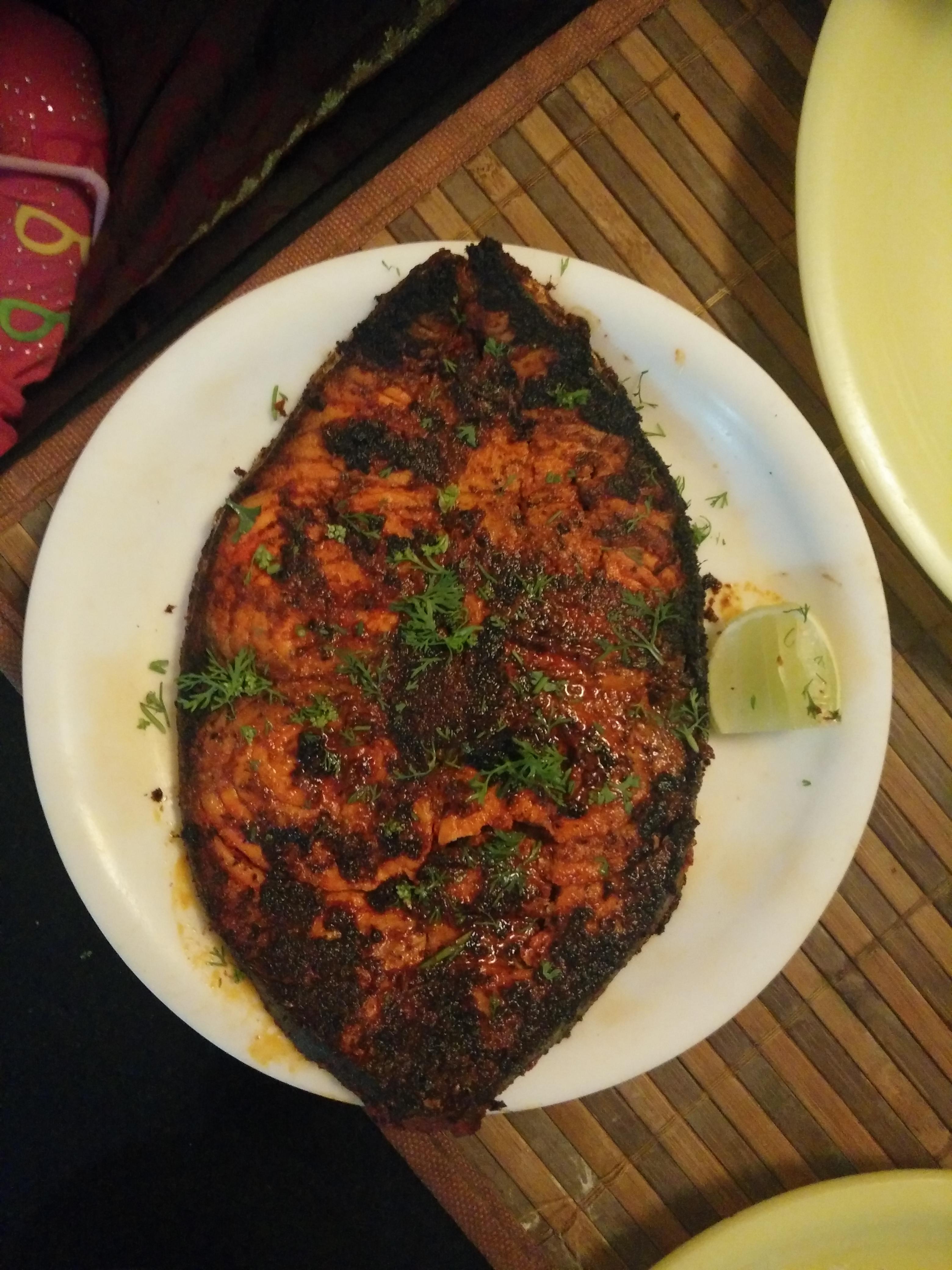 Mouth watering Seer fish fry at Goan spicy restaurant Goa
