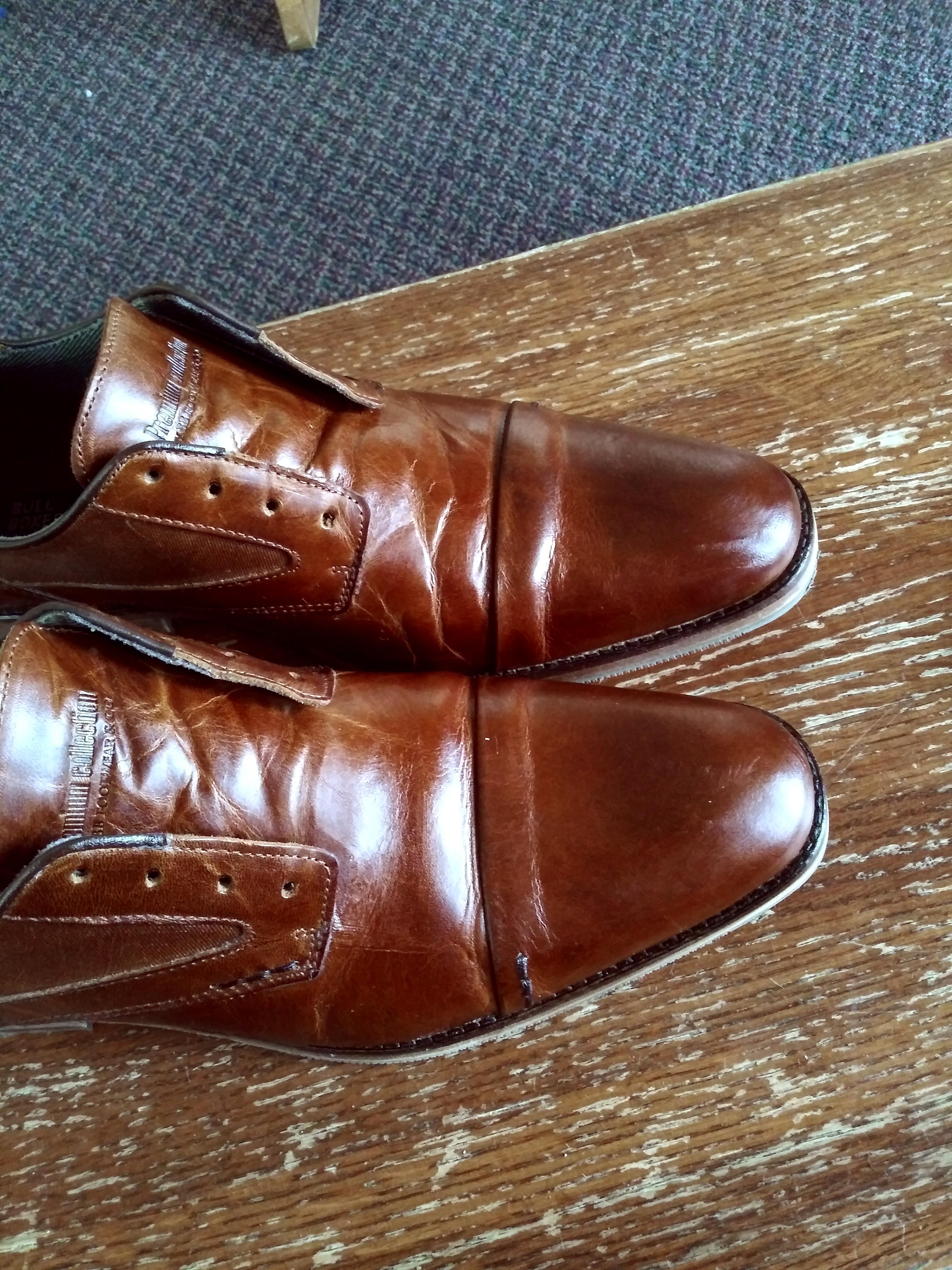 Water Damage Leather Shoes! The seam is noticeably more supple on the