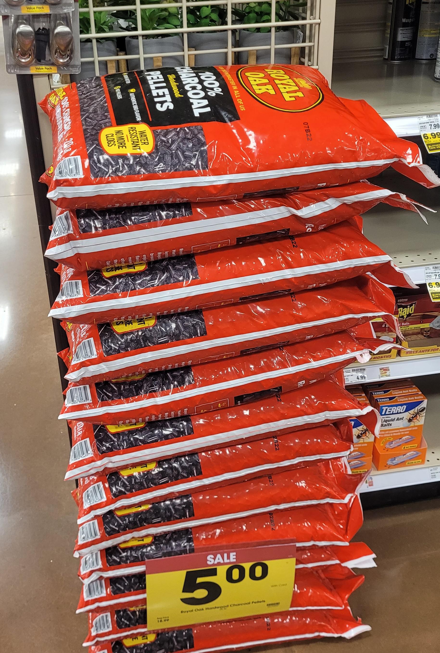 Royal Oak 100 Charcoal pellets Kroger for 5 r/pelletgrills